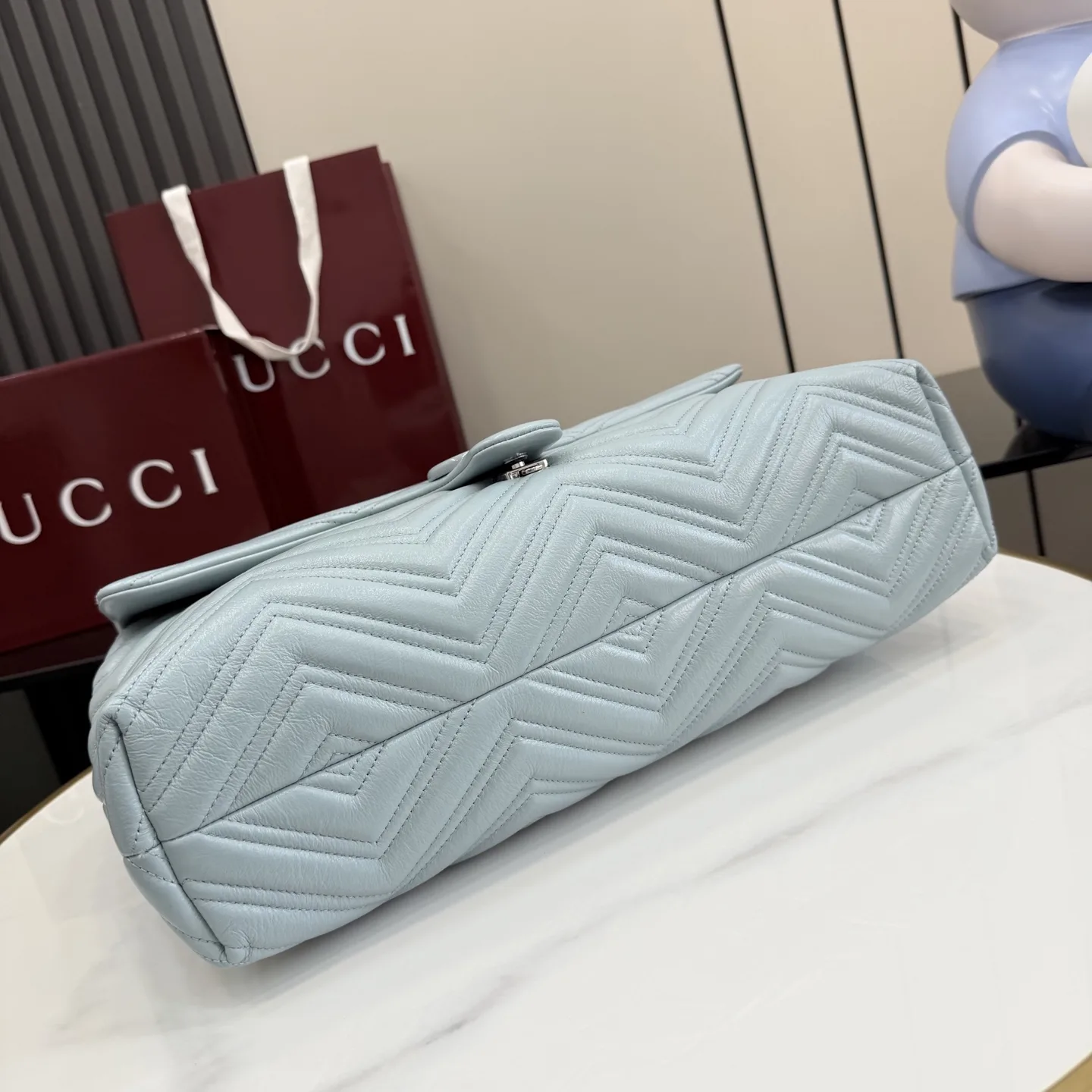 Gucci Marmont Blue GG Supreme Canvas Shoulder Bag product photo from LabelPicks