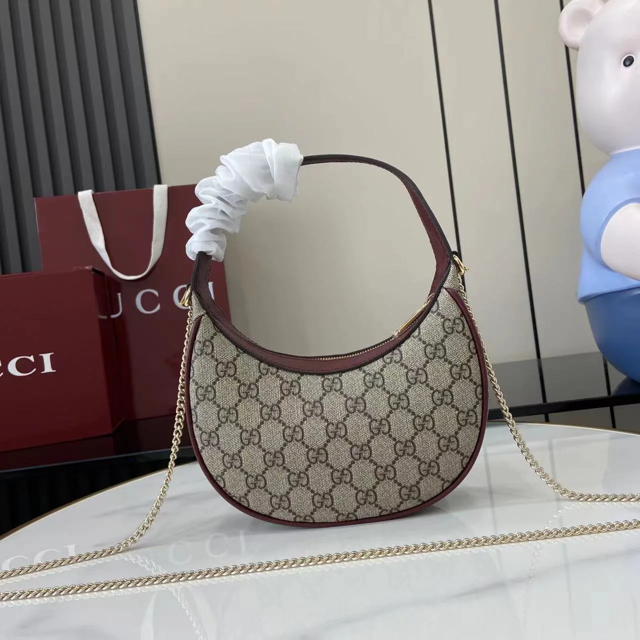 Gucci Ophidia Brown GG Supreme Canvas Shoulder Bag product photo from LabelPicks