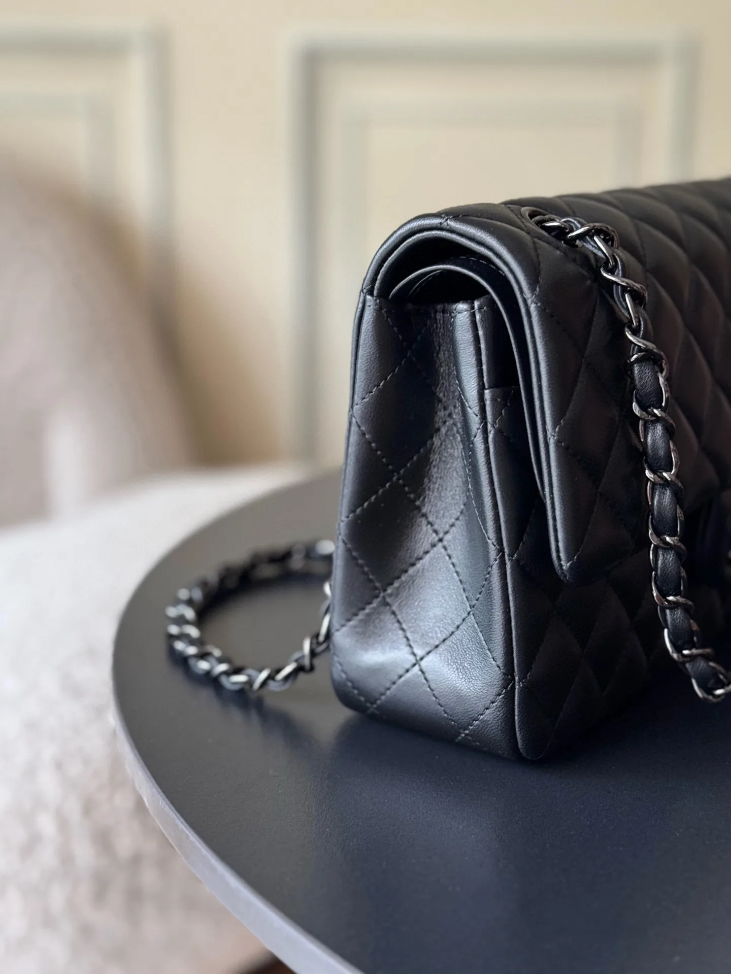 Chanel Classic Flap White Lambskin Shoulder Bag product photo from LabelPicks