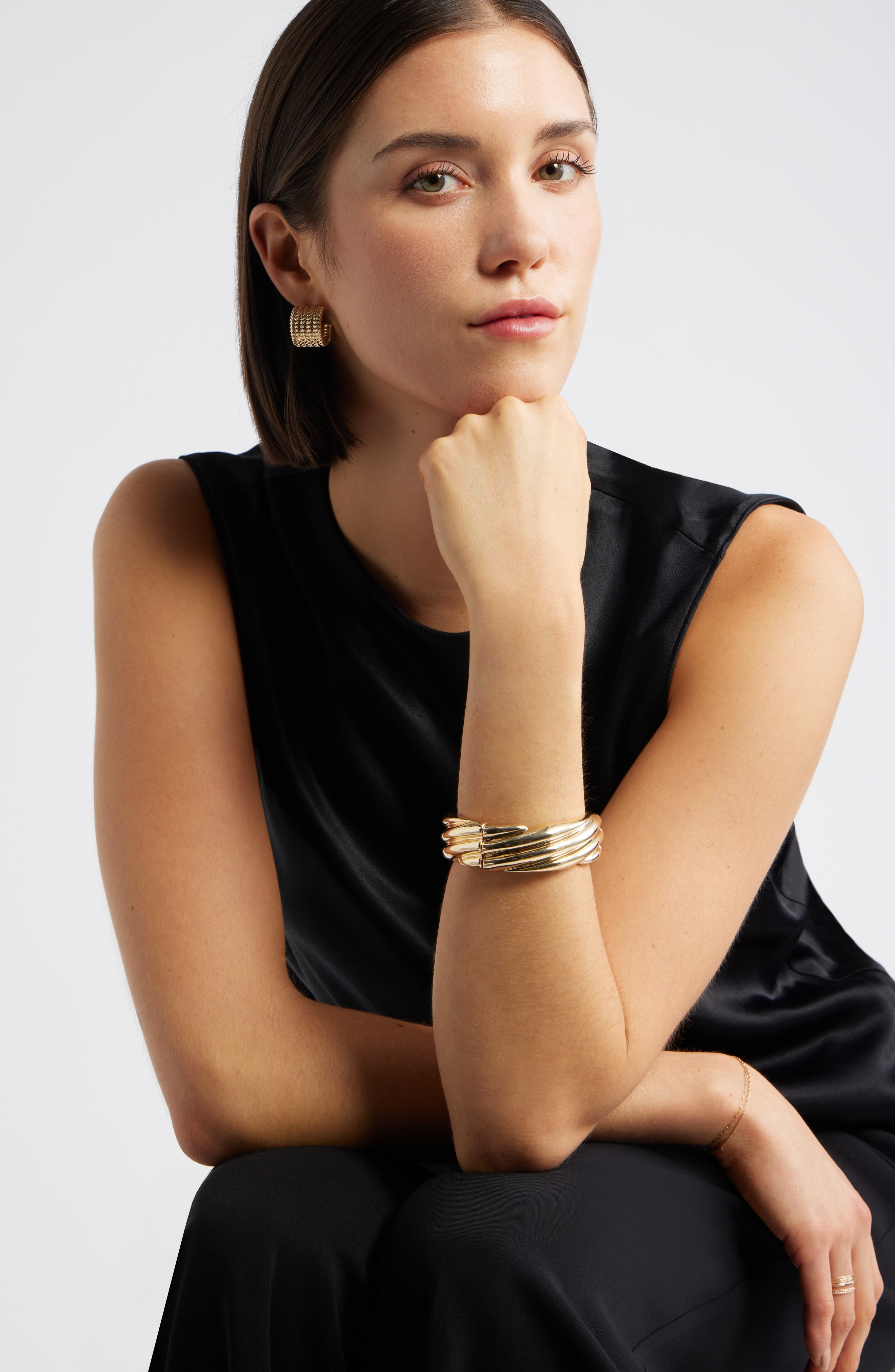 Nordstrom Twisted Cuff Stretch Bracelet