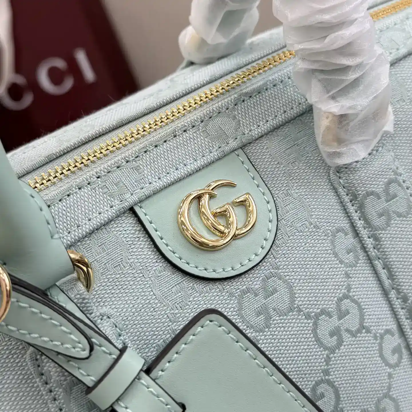Gucci Blue Ophidia GG Supreme Canvas Top Handle Bag product photo from LabelPicks