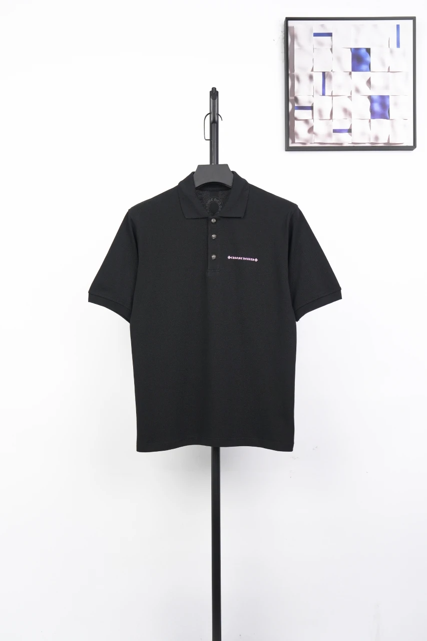 Chrome Hearts Black Graffiti Print Polo Shirt product photo from LabelPicks
