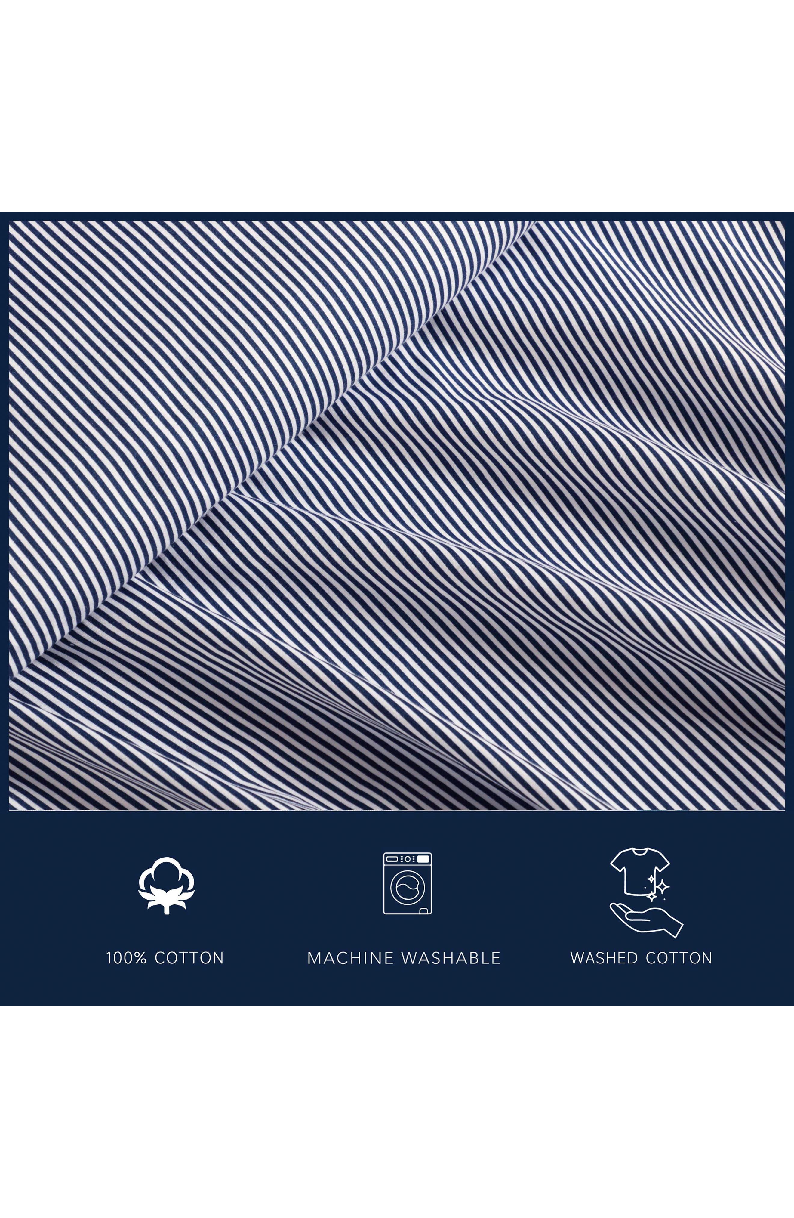 Nautica Penny Pinstripe 200 Thread Count Cotton Percale Sheet Set
