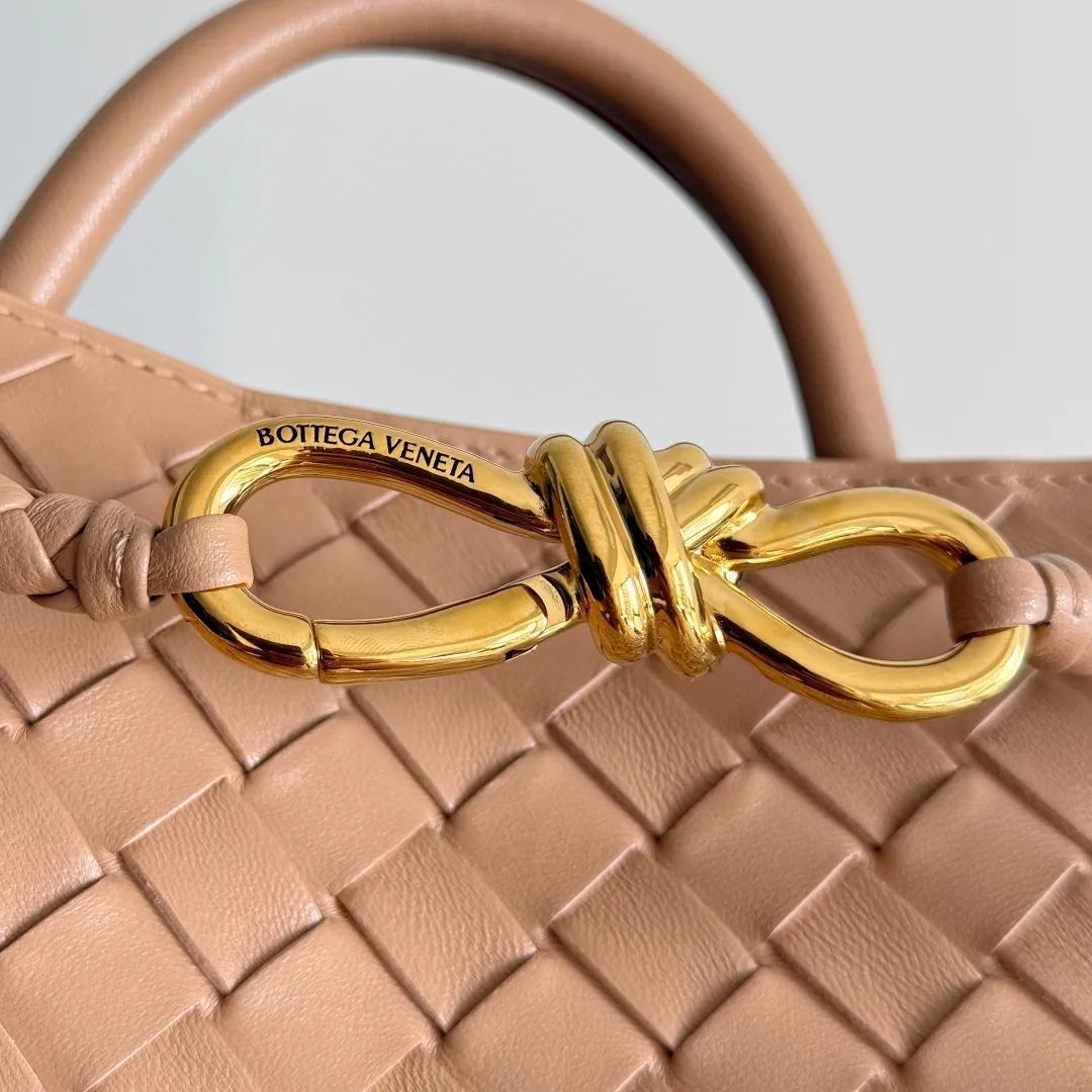 Bottega Veneta Brown Andiamo Intrecciato Woven Leather Top Handle Bag product photo from LabelPicks