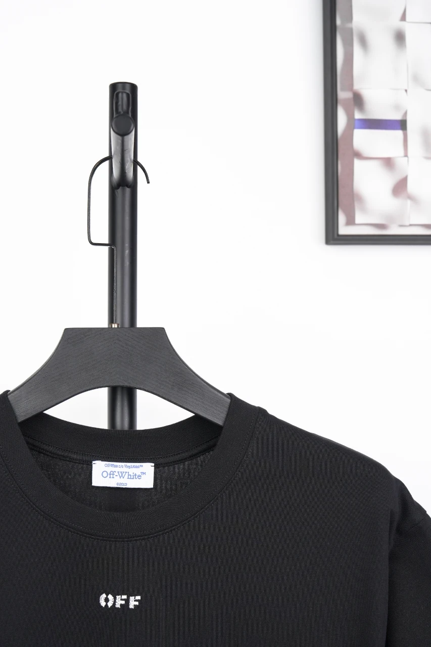 Off-White Black Diagonal Stripe Graphic T-Shirt product photo from LabelPicks