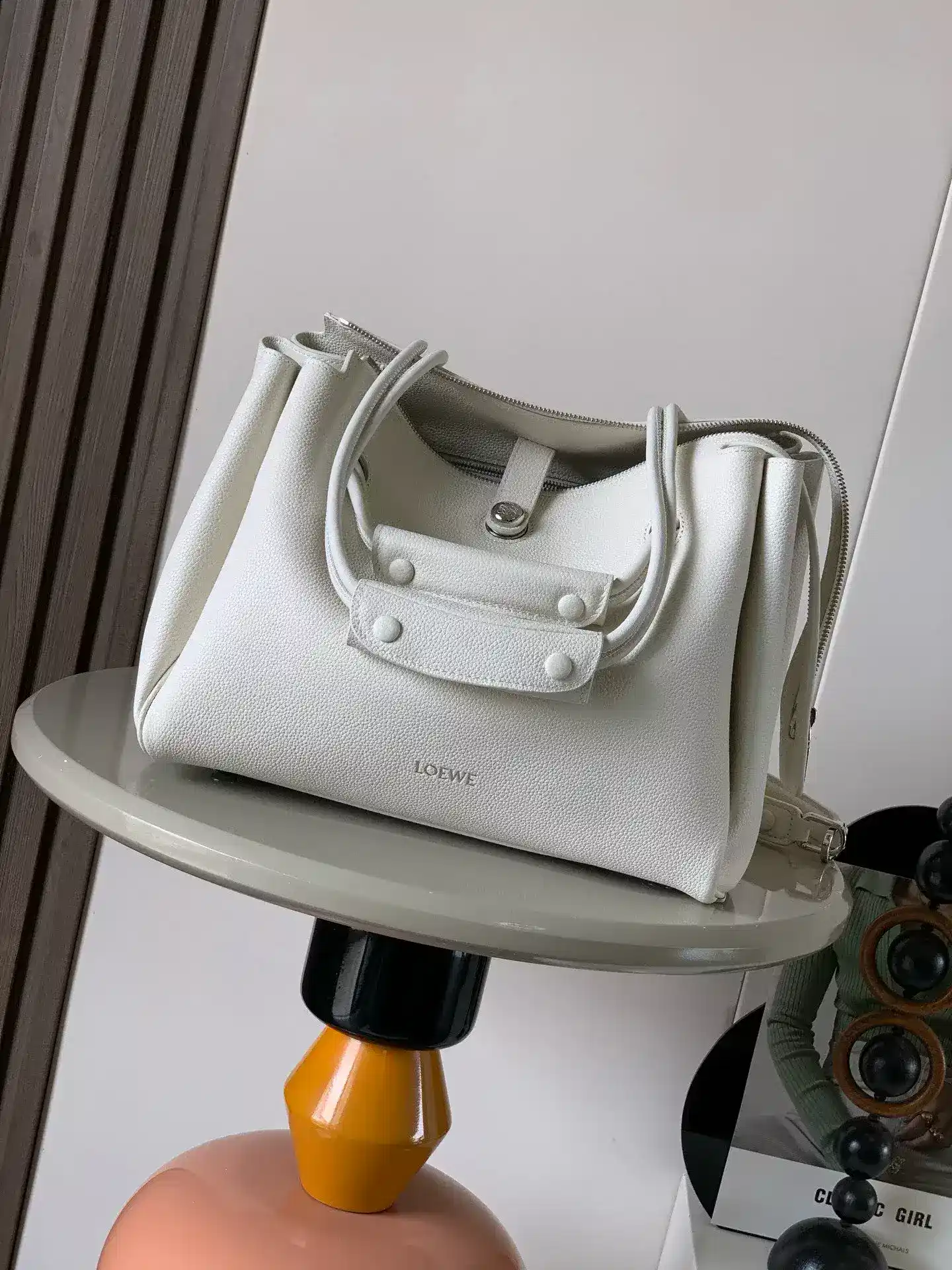 Loewe White Lambskin Top Handle Bag product photo from LabelPicks