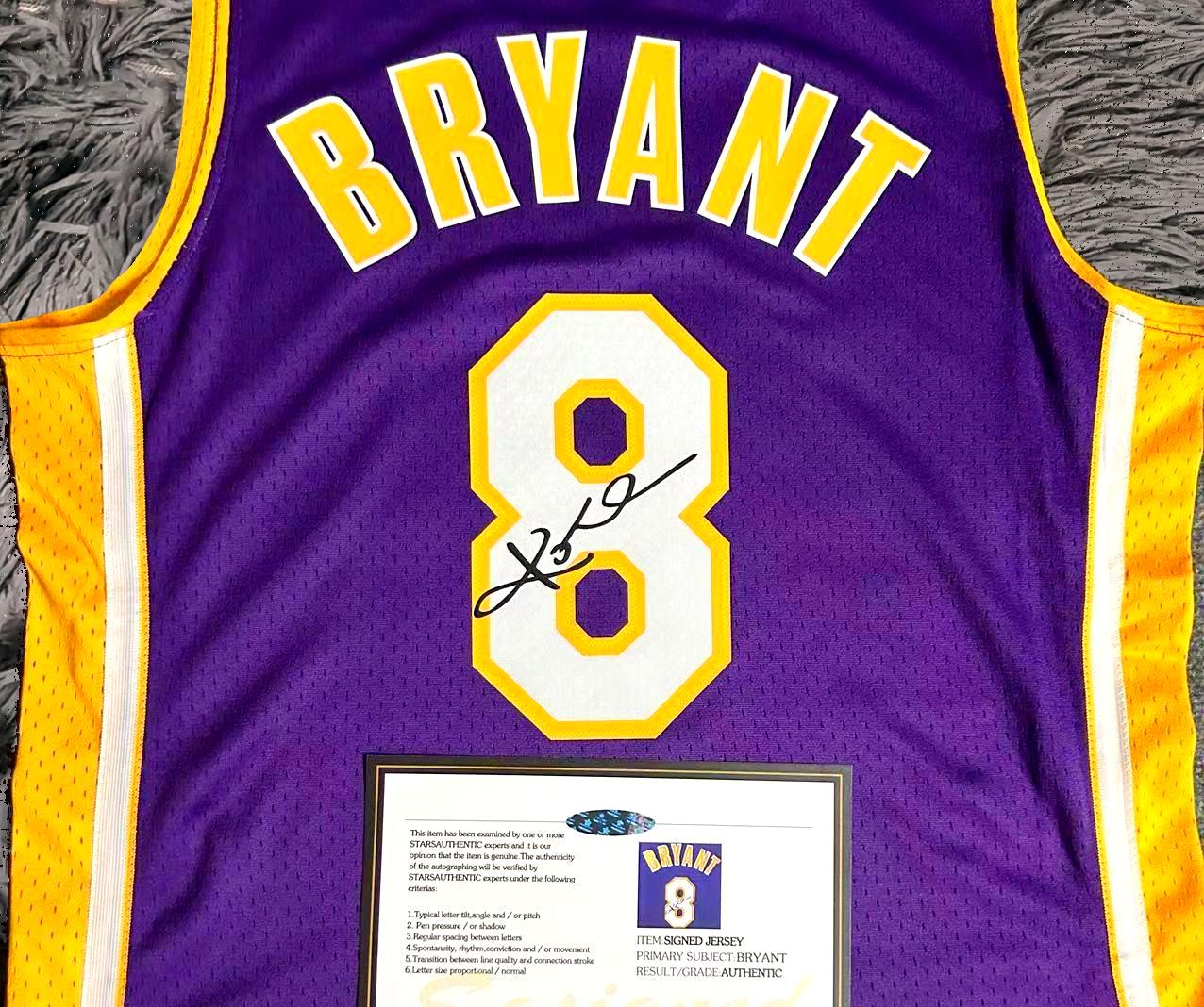 Kobe Bryant SIGNED Los Angeles Lakers Finals #8 Signature Jersey/Shirt - COA - 00/01