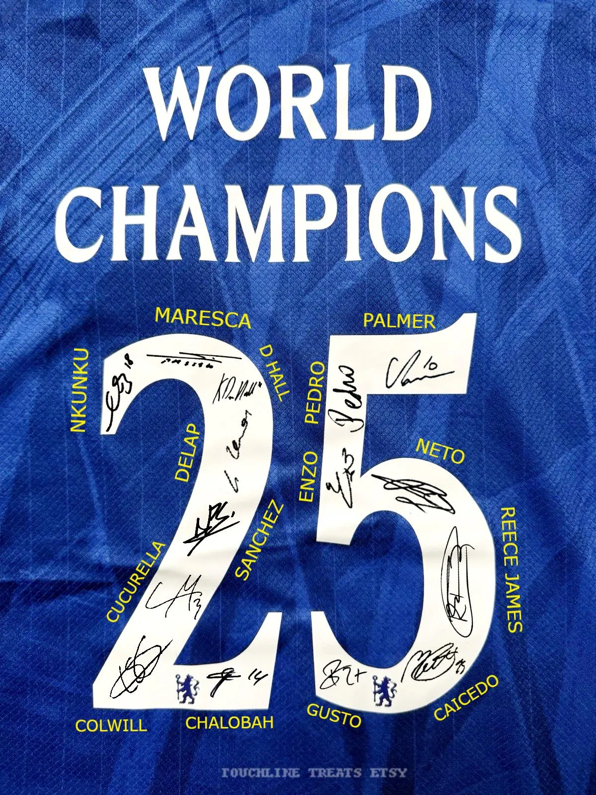 Chelsea FULL 2025 SIGNED Chelsea Jersey Club World Cup Champions 25/26 - COA