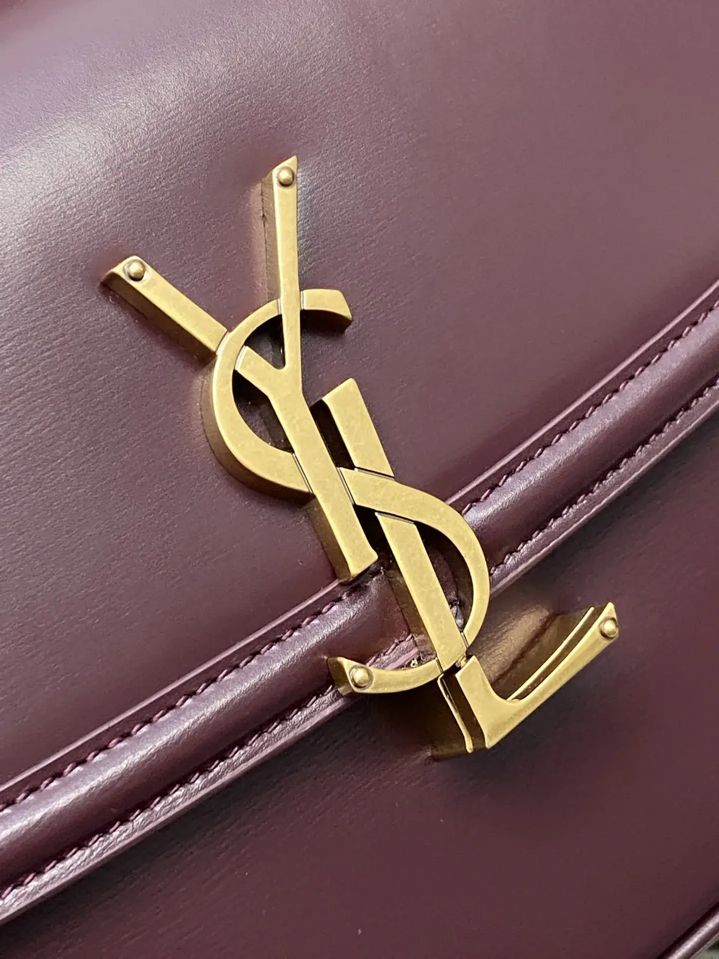 Saint Laurent Burgundy Lambskin Shoulder Bag product photo from LabelPicks