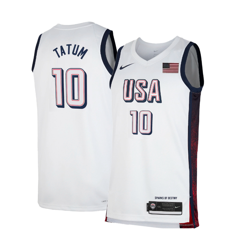 Jayson Tatum #10 USA Men’s National Team USA 2024 OLYMPIC JERSEYS - White