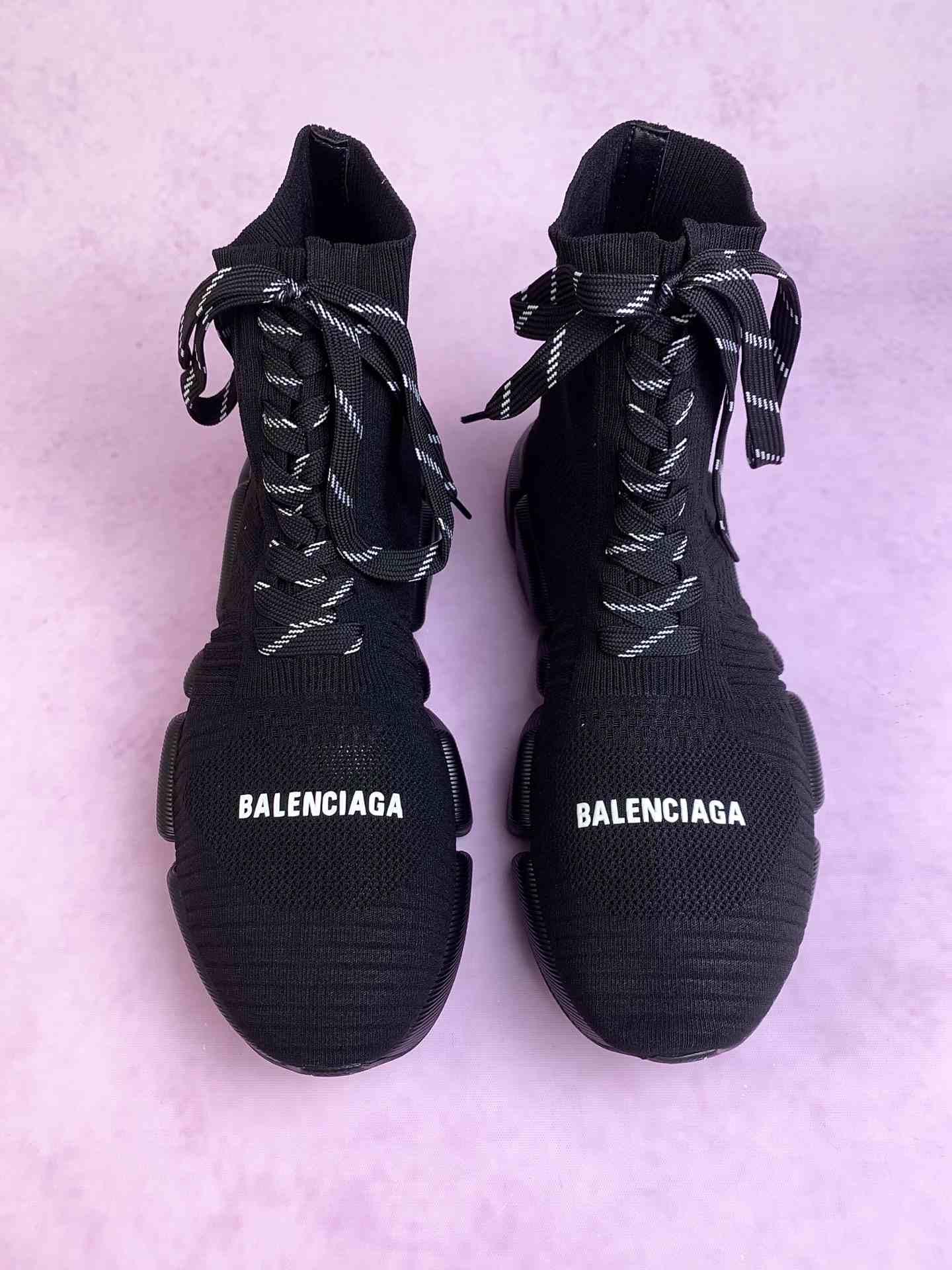 Balenciaga Speed 2.0 Lace-Up Sneaker in Black