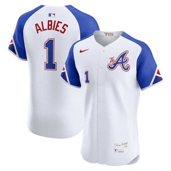 Ozzie Albies Atlanta Braves Nike City Connect Elite Player Jersey - White