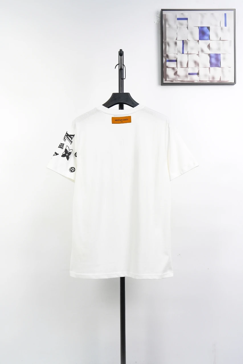 Louis Vuitton White Sketch Monogram Print T-Shirt product photo from LabelPicks