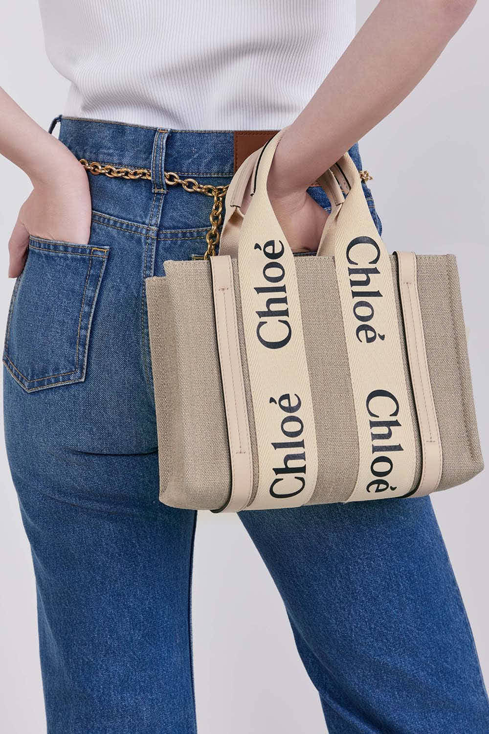 CHLOE תיק קרוסבודי וודי סמול