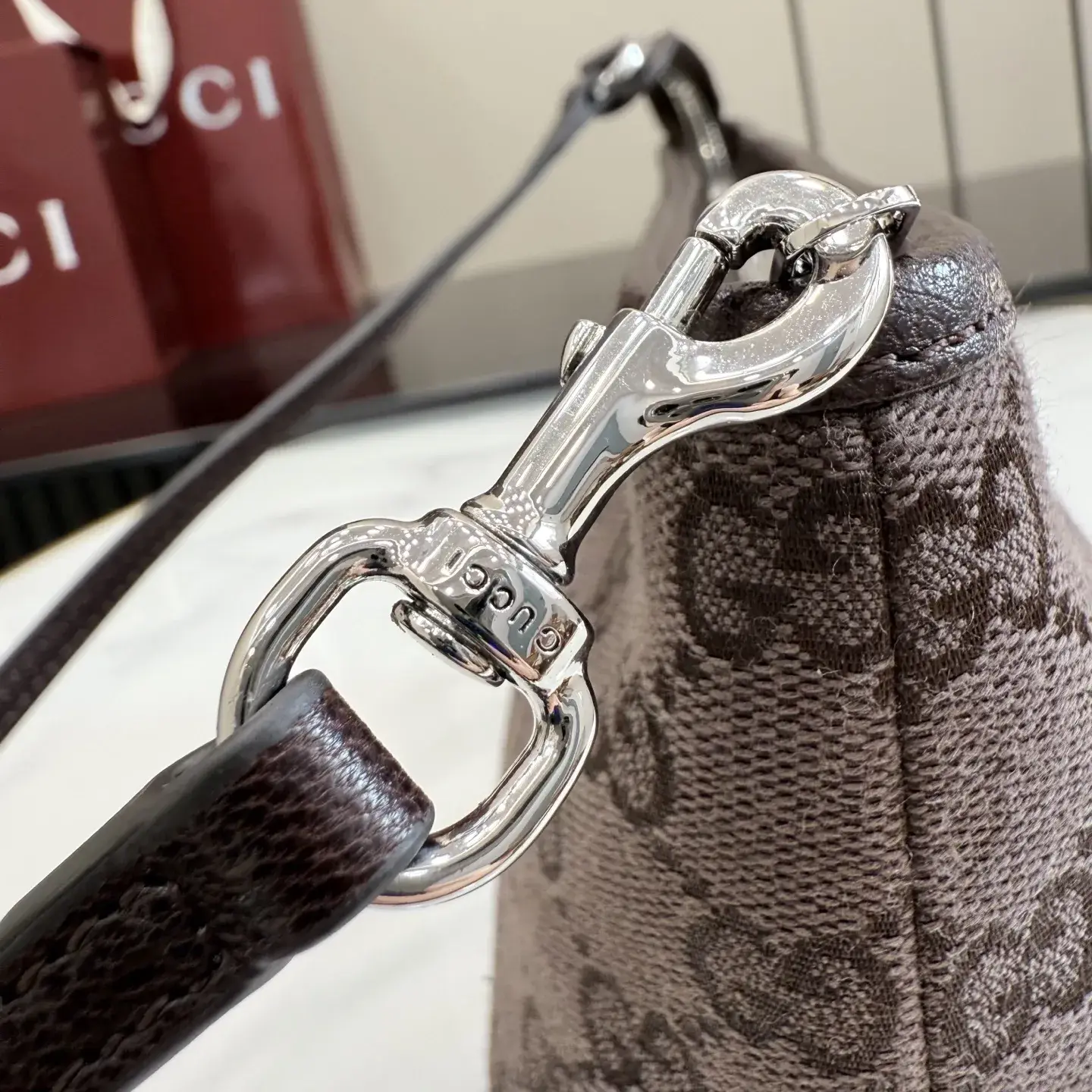 Gucci Brown Generation Canvas and Leather Clutch product photo from LabelPicks