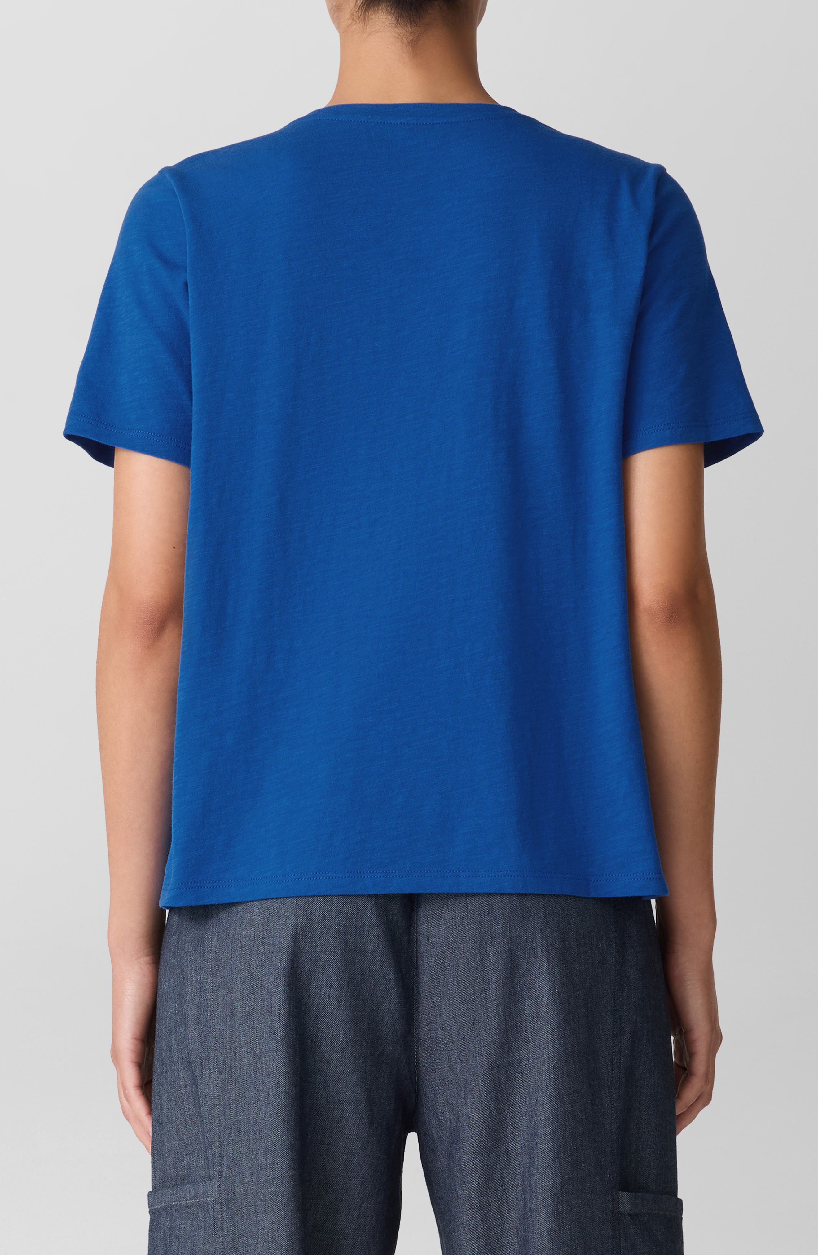 Eileen Fisher Easy V-Neck Organic Cotton T-Shirt
