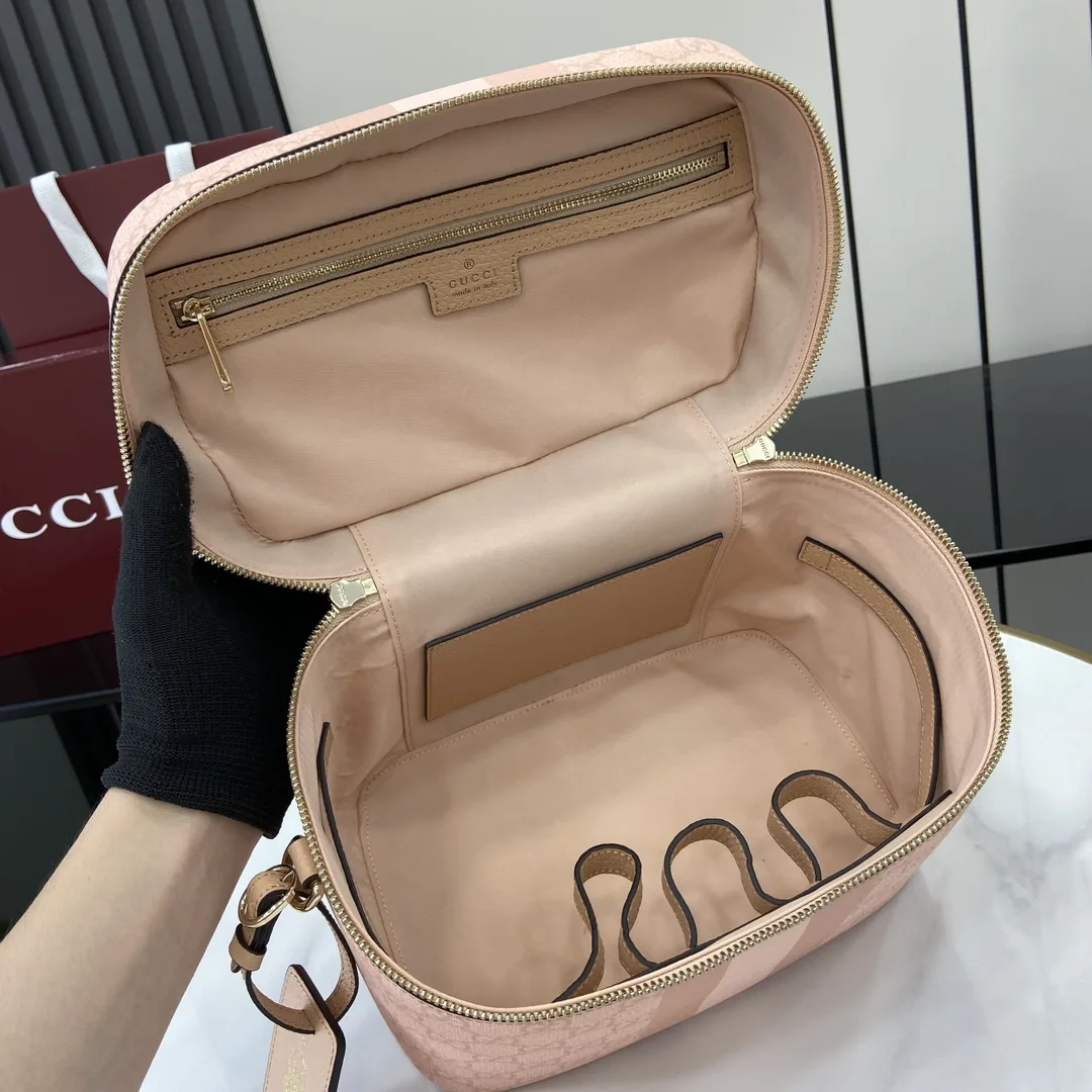 Gucci Pink Ophidia Canvas and Leather Top Handle Bag product photo from LabelPicks
