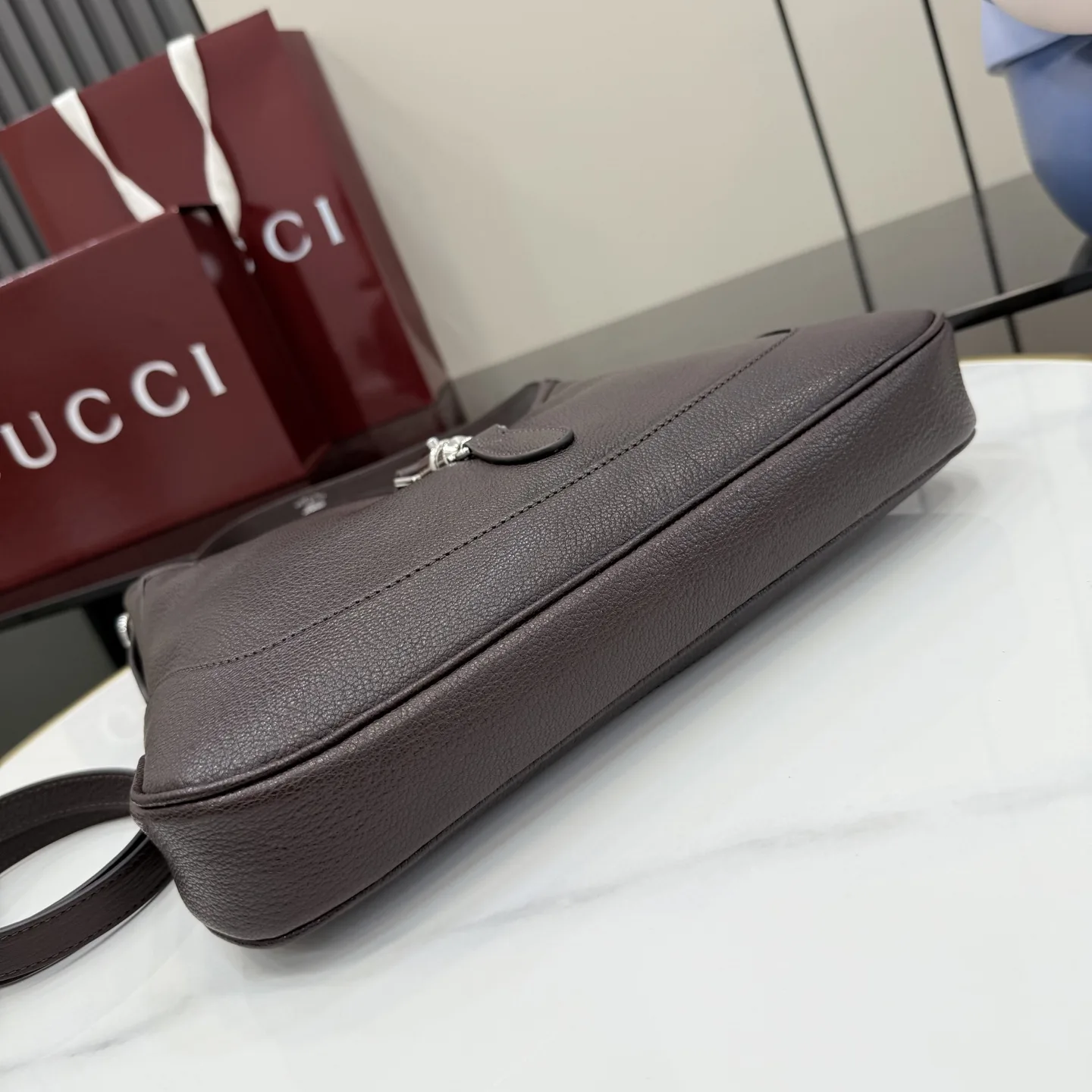 Gucci Brown Jackie Grained Leather Shoulder Bag product photo from LabelPicks