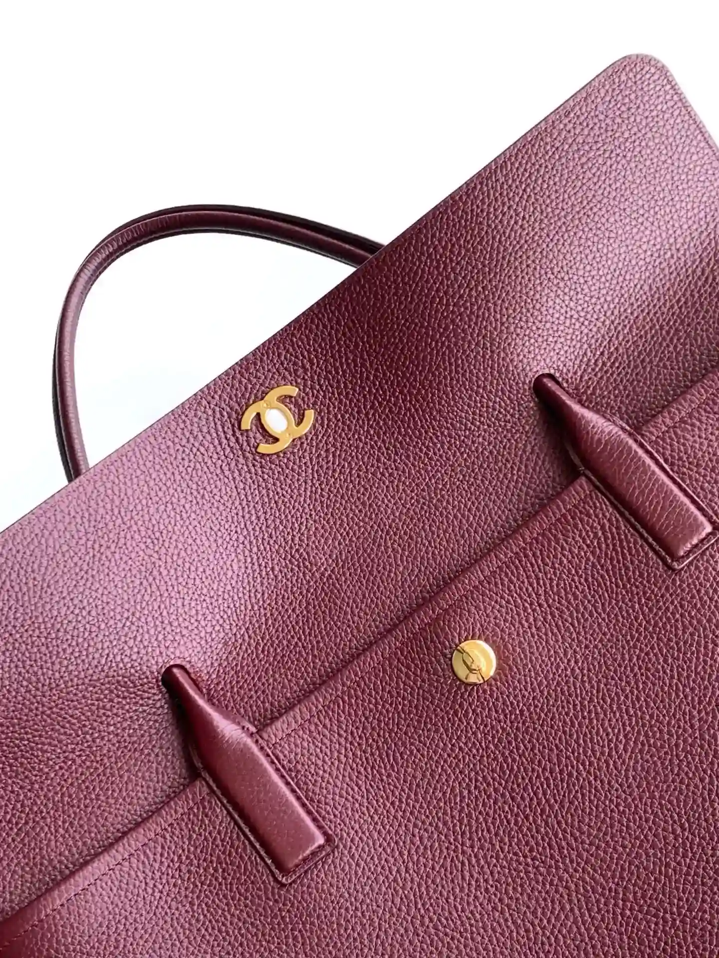 Chanel Gold Grained Leather Tote Bag product photo from LabelPicks