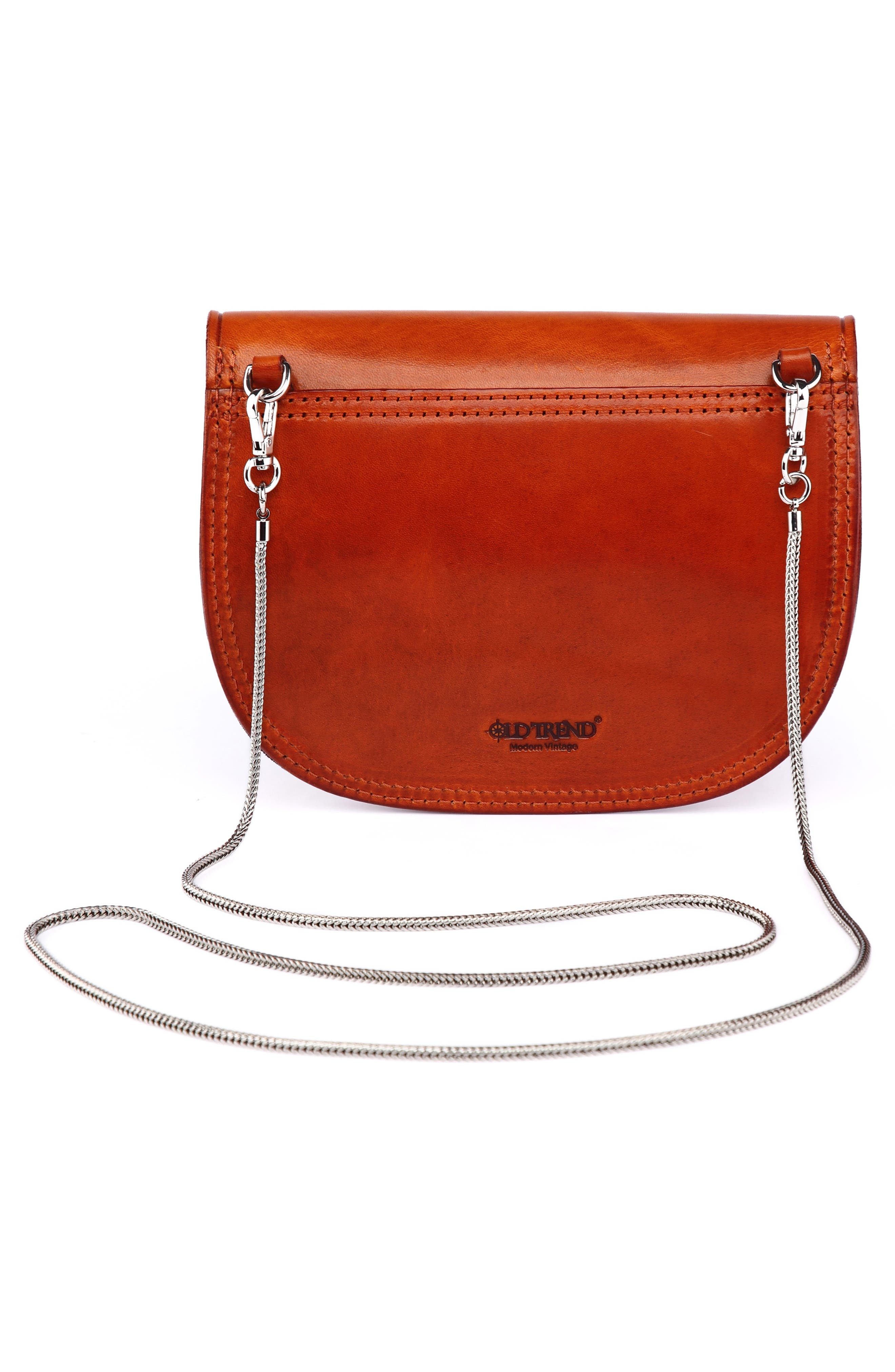 OLD TREND Leather Chain Crossbody Bag