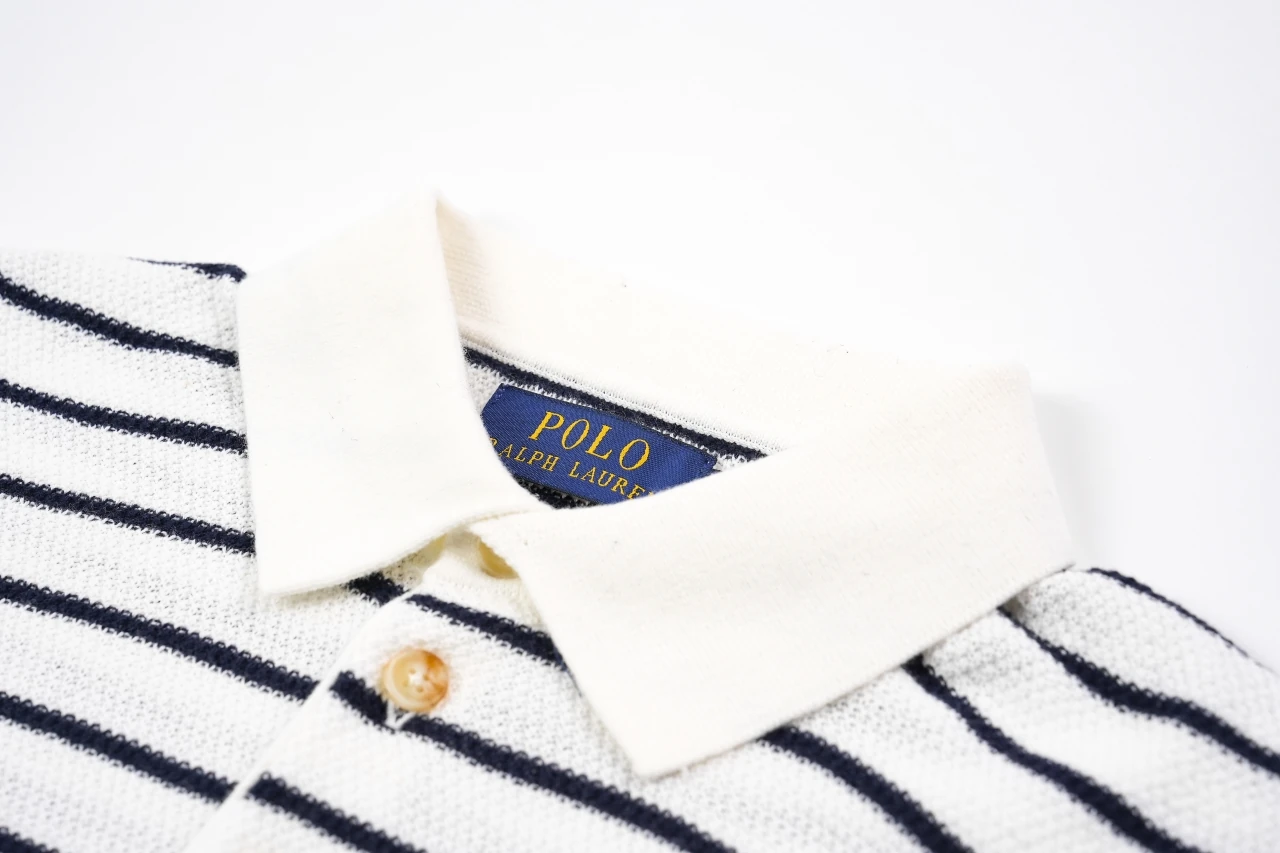Ralph Lauren White Stripe Pony Embroidered Linen Polo Shirt product photo from LabelPicks
