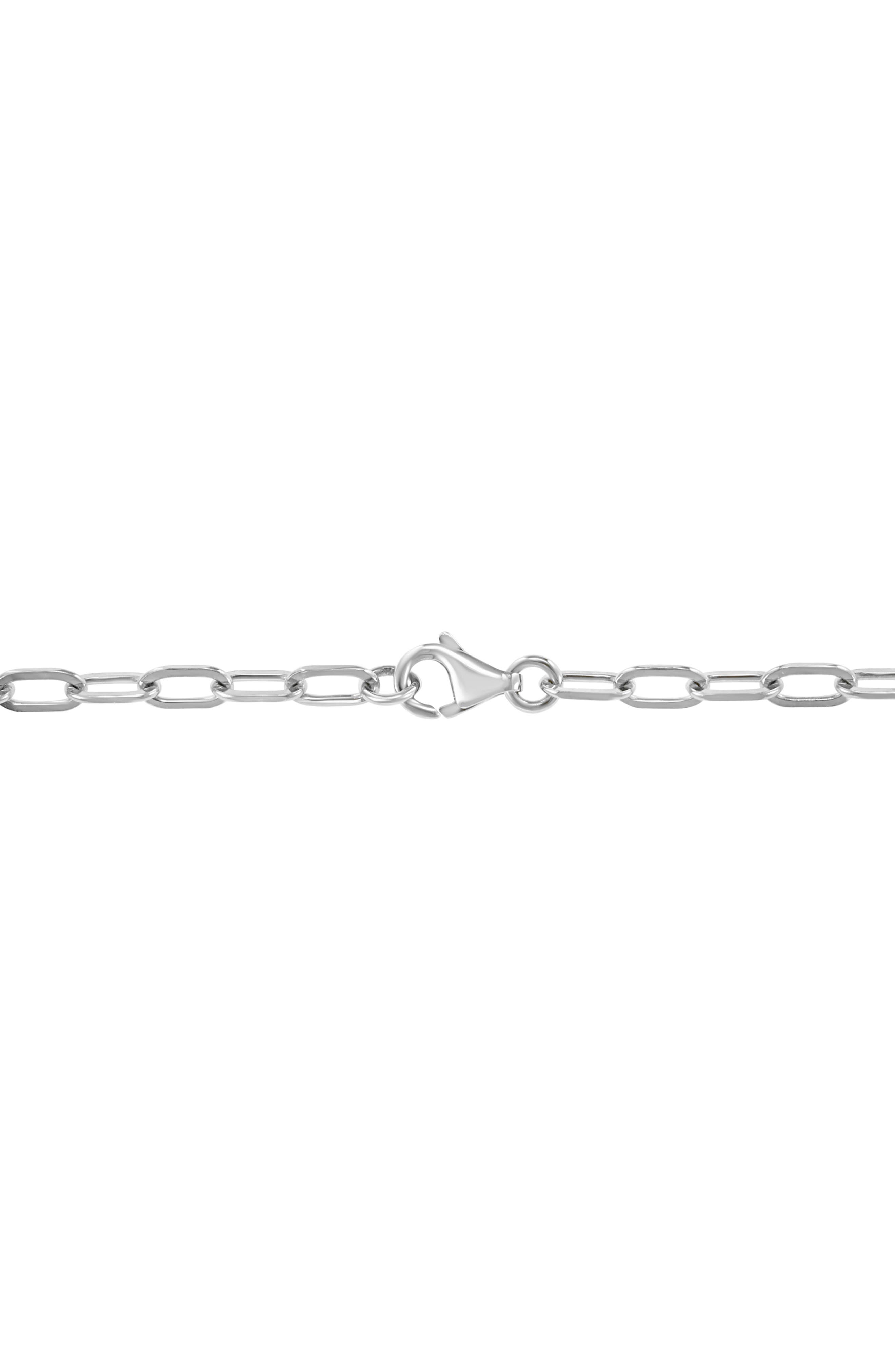 EFFY Sterling Silver Diamond Padlock Pendant Necklace - 0.14 ctw