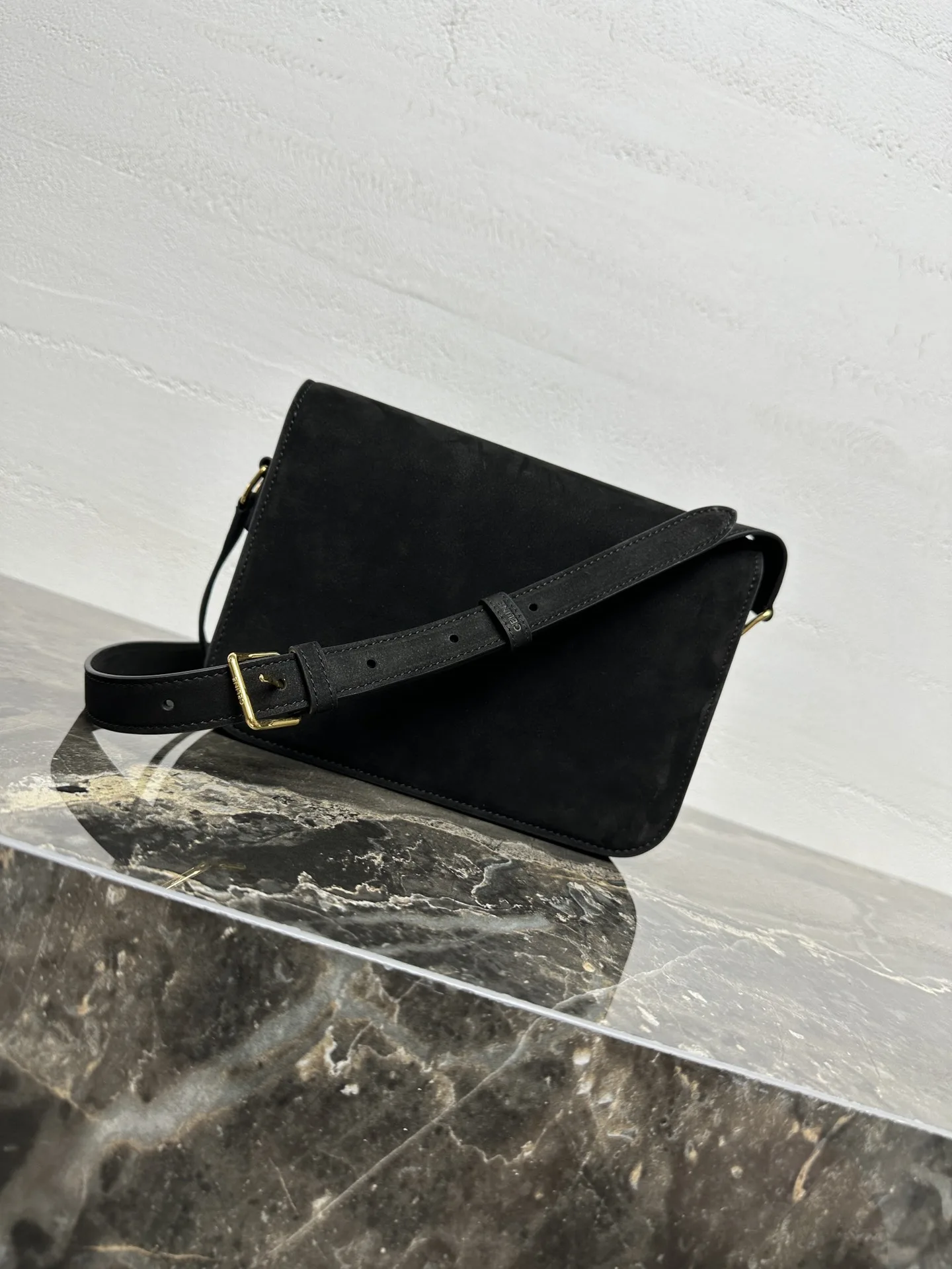 Celine Gold Triomphe Lambskin Crossbody Bag product photo from LabelPicks