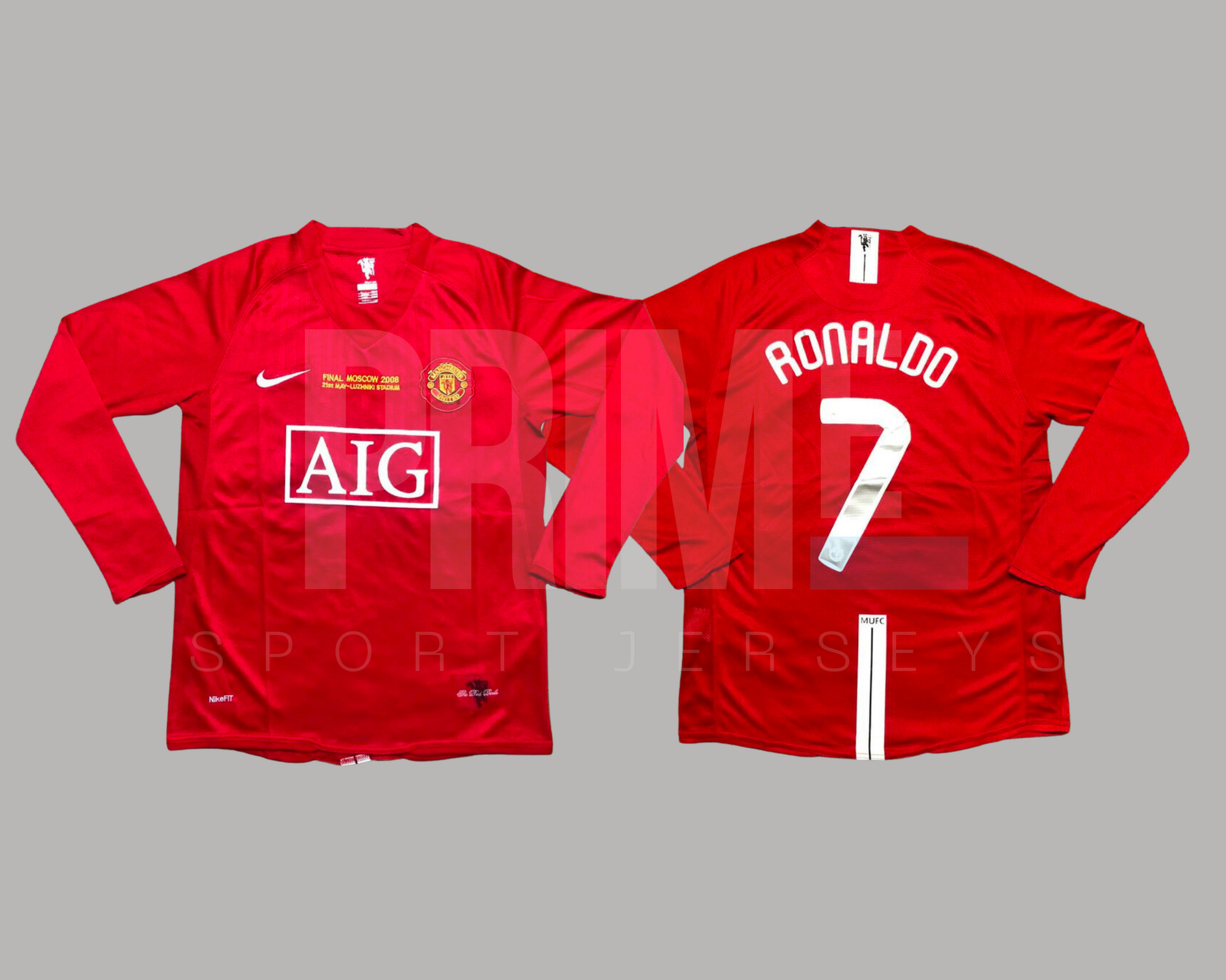 Cristiano Ronaldo Manchester United 2007-08 Final Champions Vintage Jersey - Red