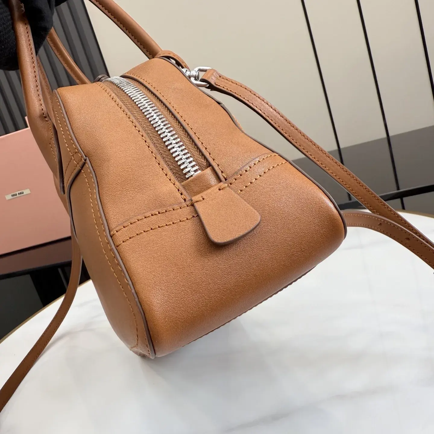 Miu Miu Lambskin Vivant Top Handle Bag product photo from LabelPicks