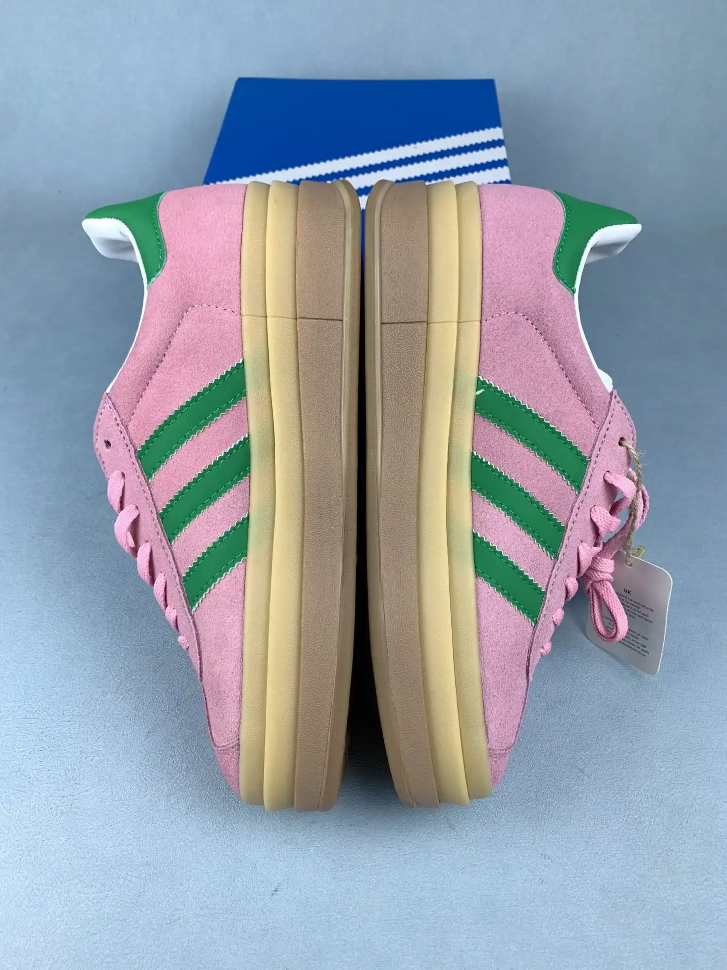 adidas Gazelle Bold True Pink Green Shoes product photo from LabelPicks