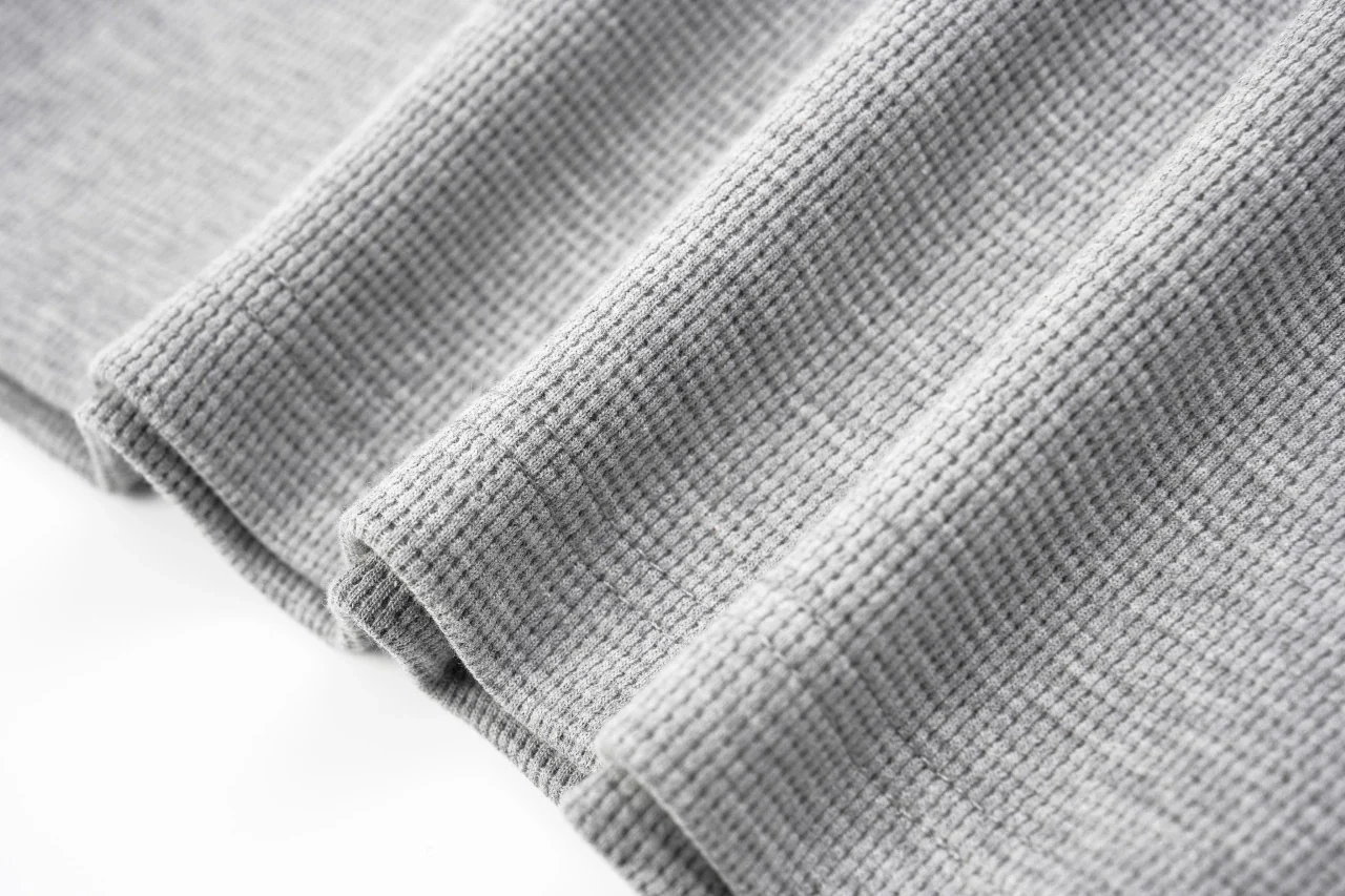 Chrome Hearts Grey Cross Leather Patch Waffle Henley Long Sleeve product photo from LabelPicks