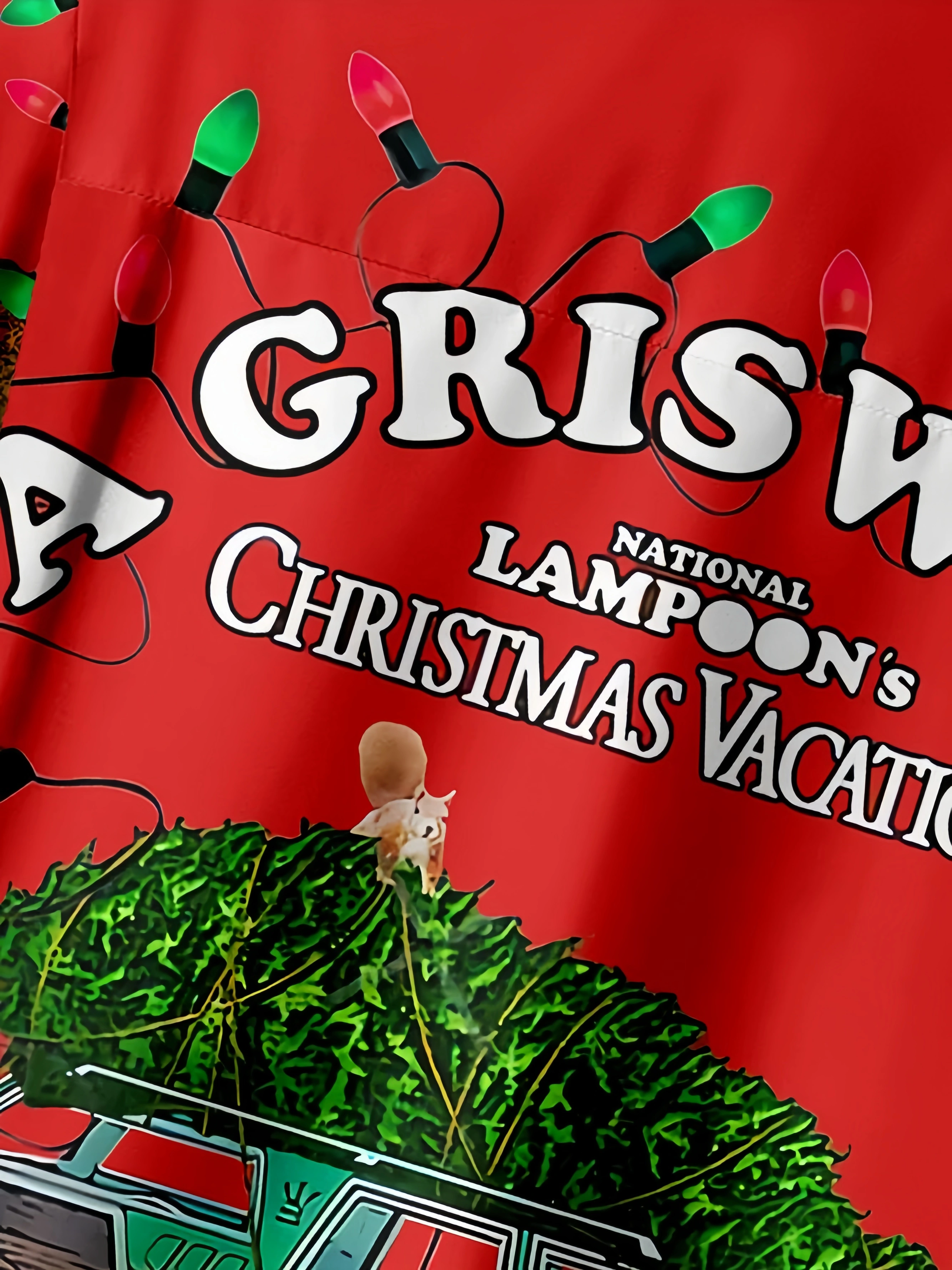 Christmas Chest Pocket Short Sleeve Casual Shirt