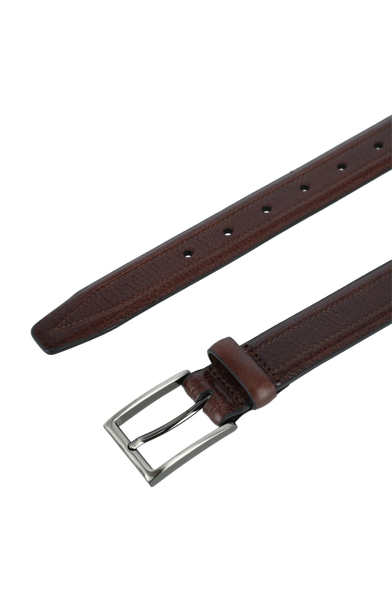 Trafalgar Stitched Detail Leather Belt