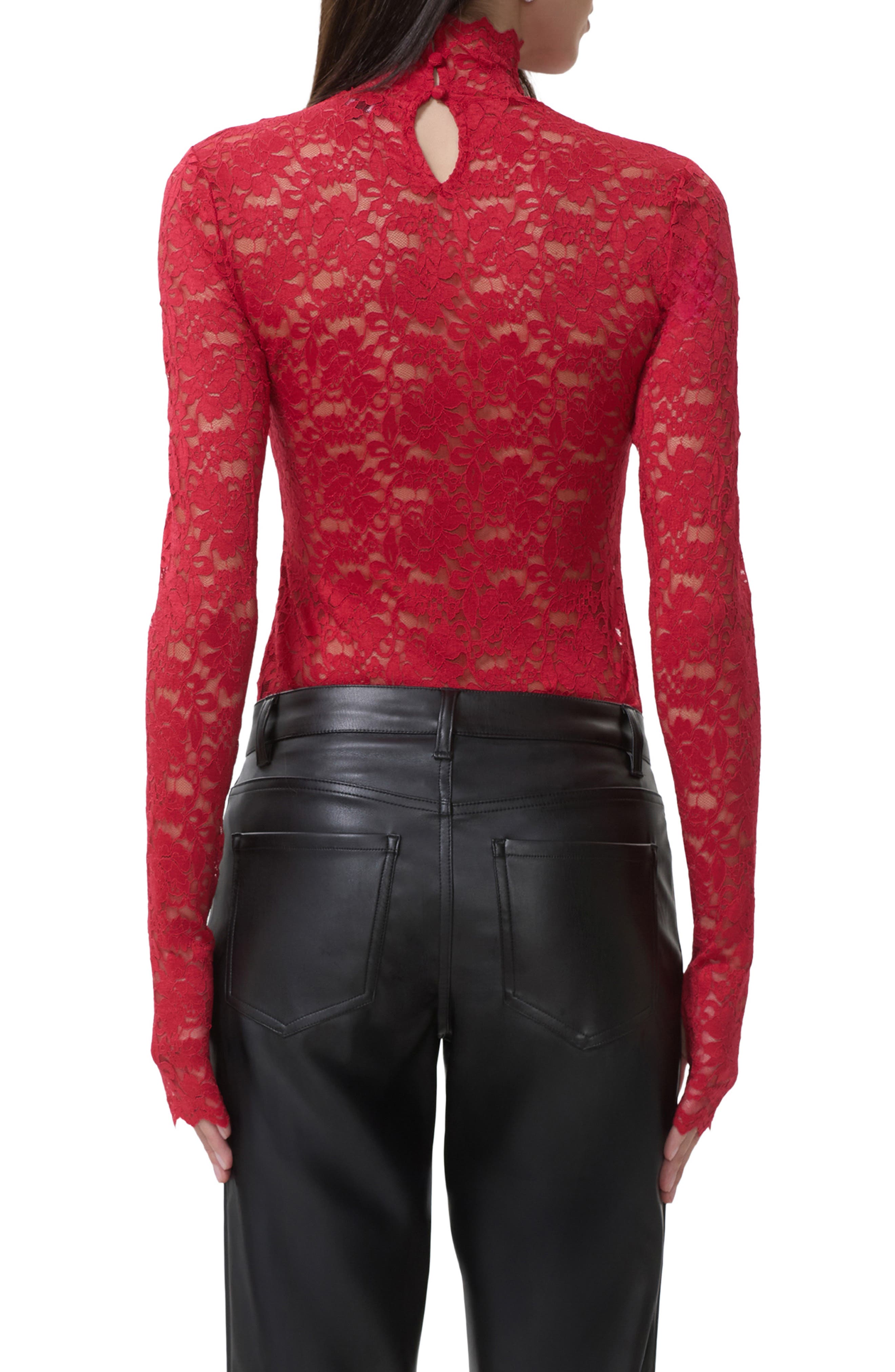 AFRM Zadie Sheer Lace Top