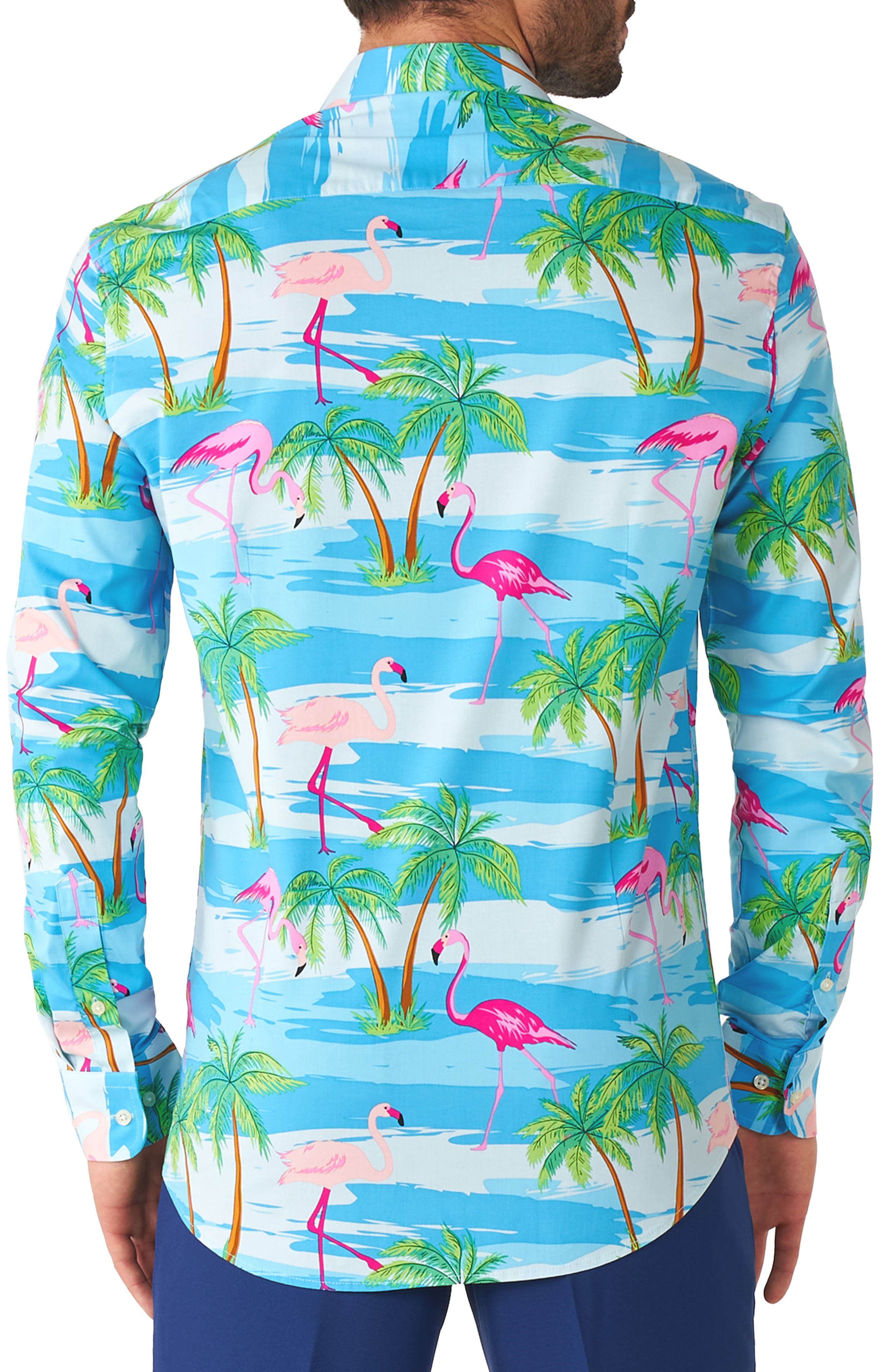 OppoSuits Flaminguy Trim Fit Button-Up Shirt