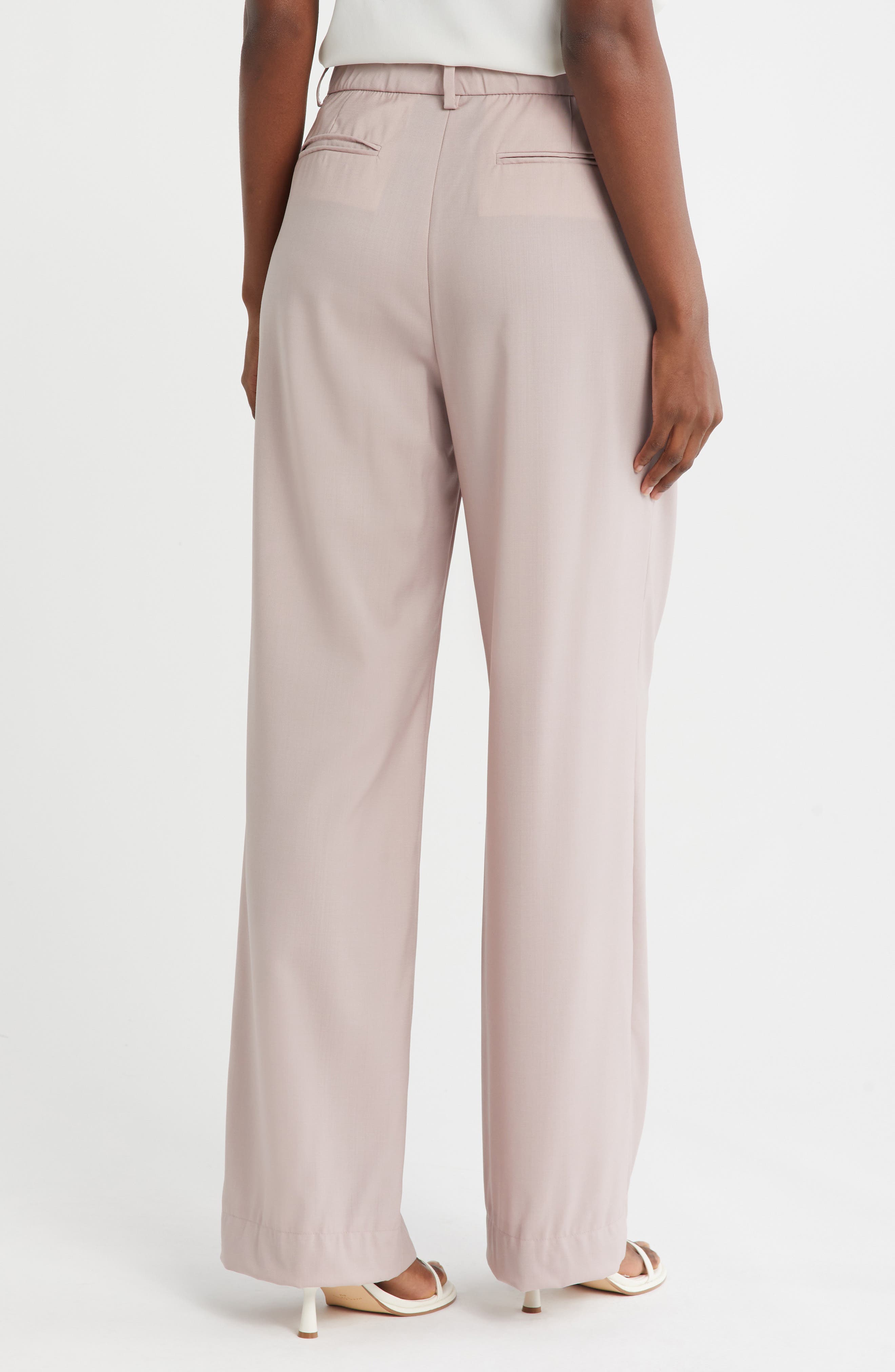 BOSS Traverse Wool Wide Leg Trousers