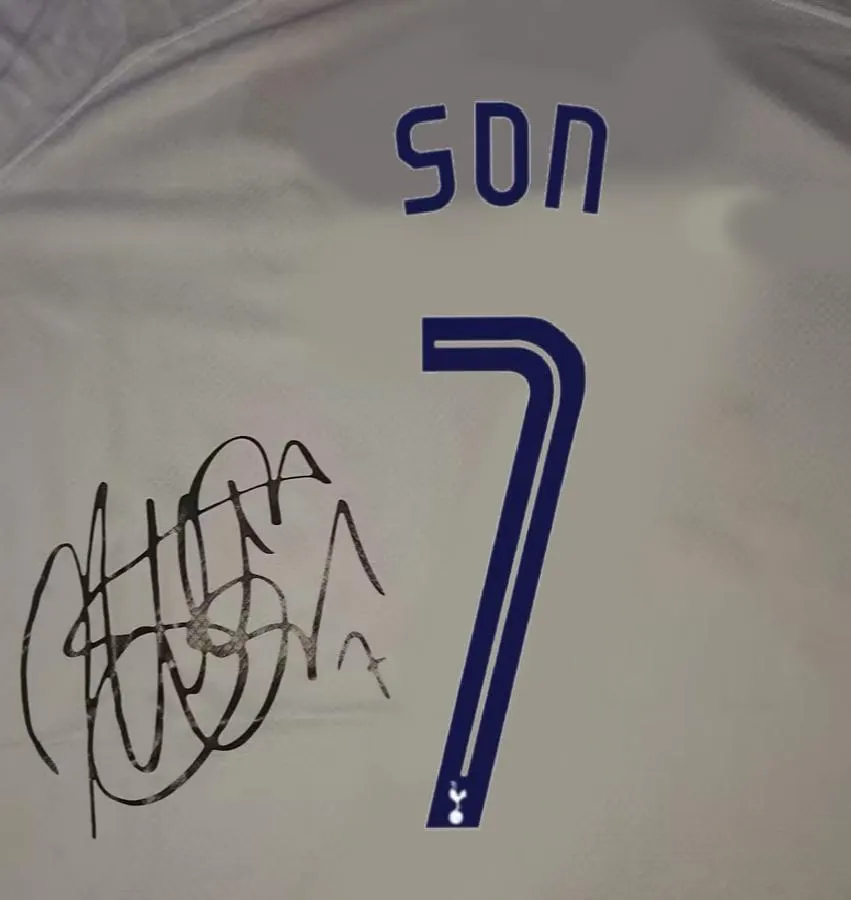 Son Heung-min SIGNED Tottenham Spurs Europa League FINAL Signature Shirt Jersey - COA - 24/25