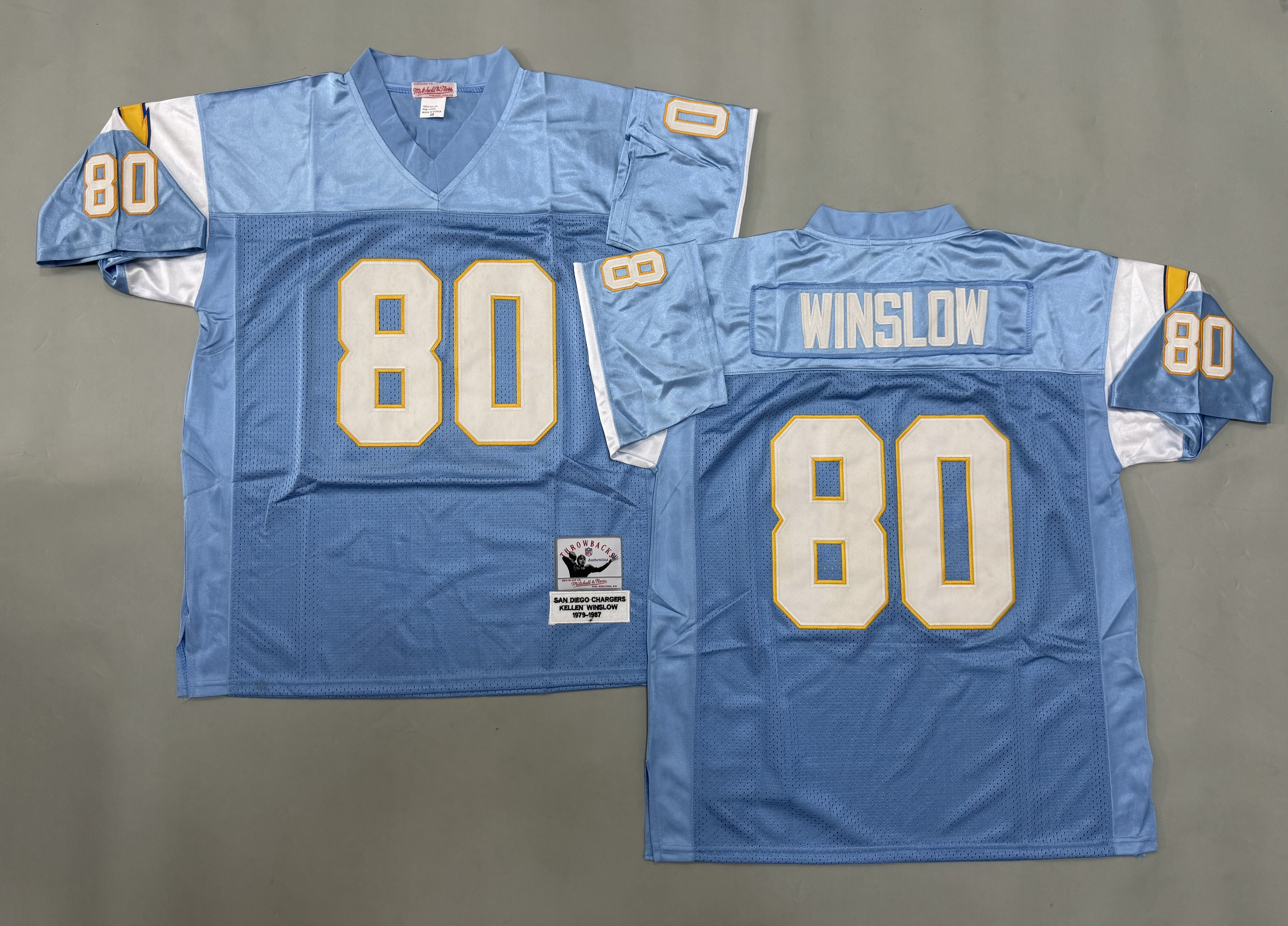 Kellen Winslow San Diego Chargerss Authentic Throwback Retired Player Jersey