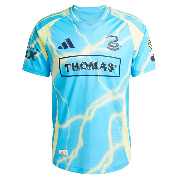 Philadelphia Union adidas 2025 The Voltage Kit Authentic Custom Jersey - Blue