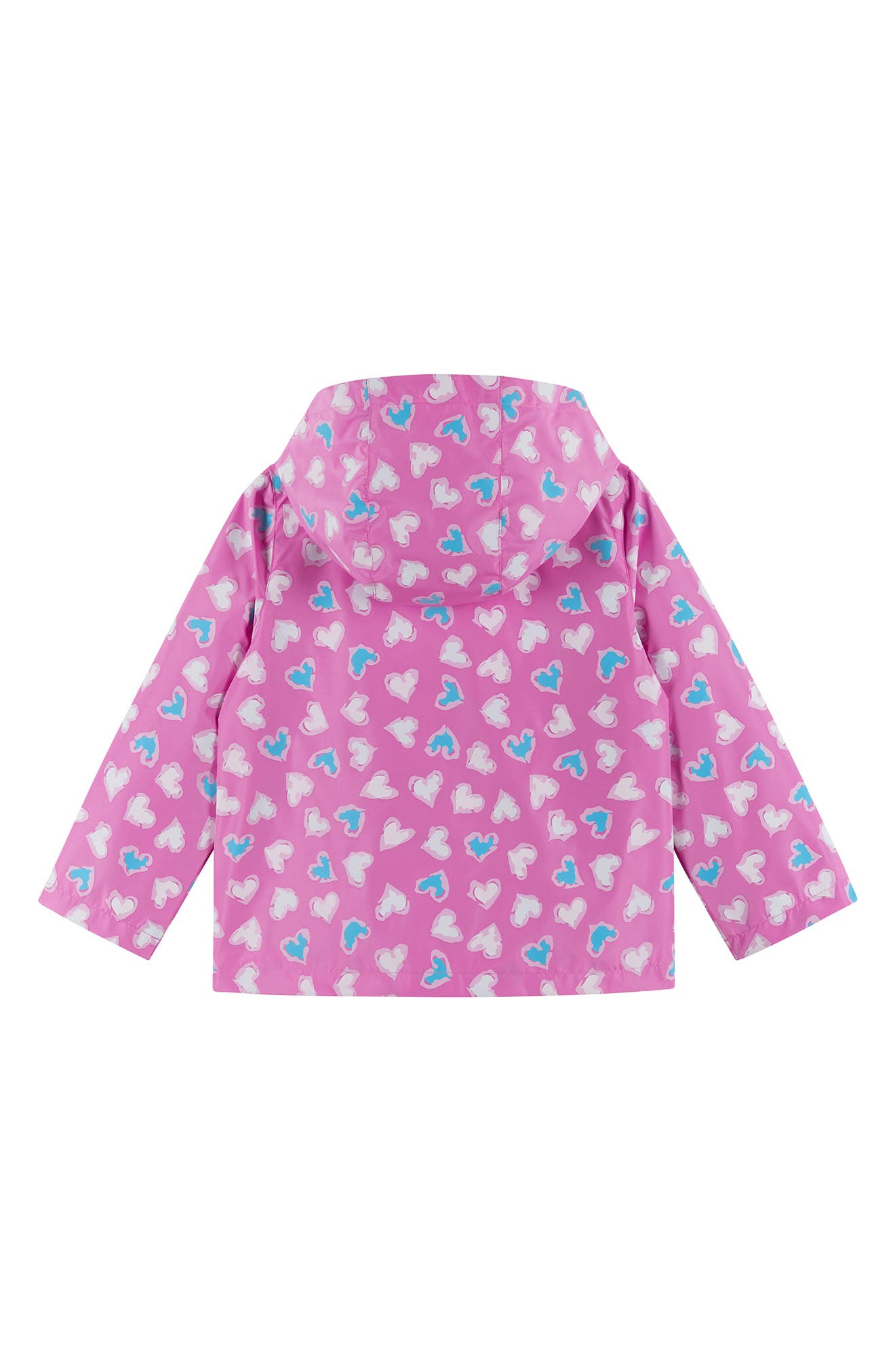 Andy & Evan Kids' Heart Print Color Change Rain Jacket