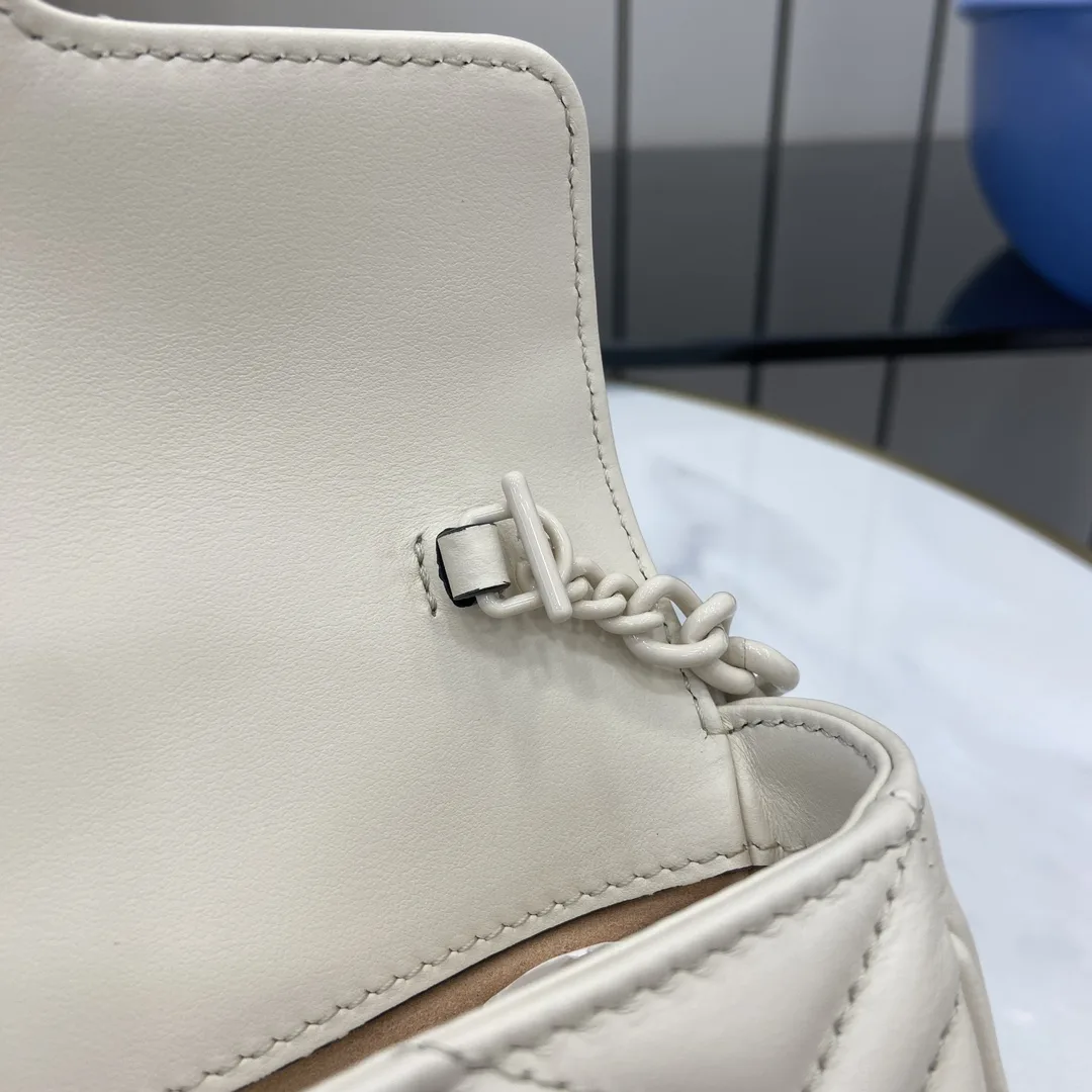 Gucci Marmont White Quilted Leather Shoulder Bag product photo from LabelPicks