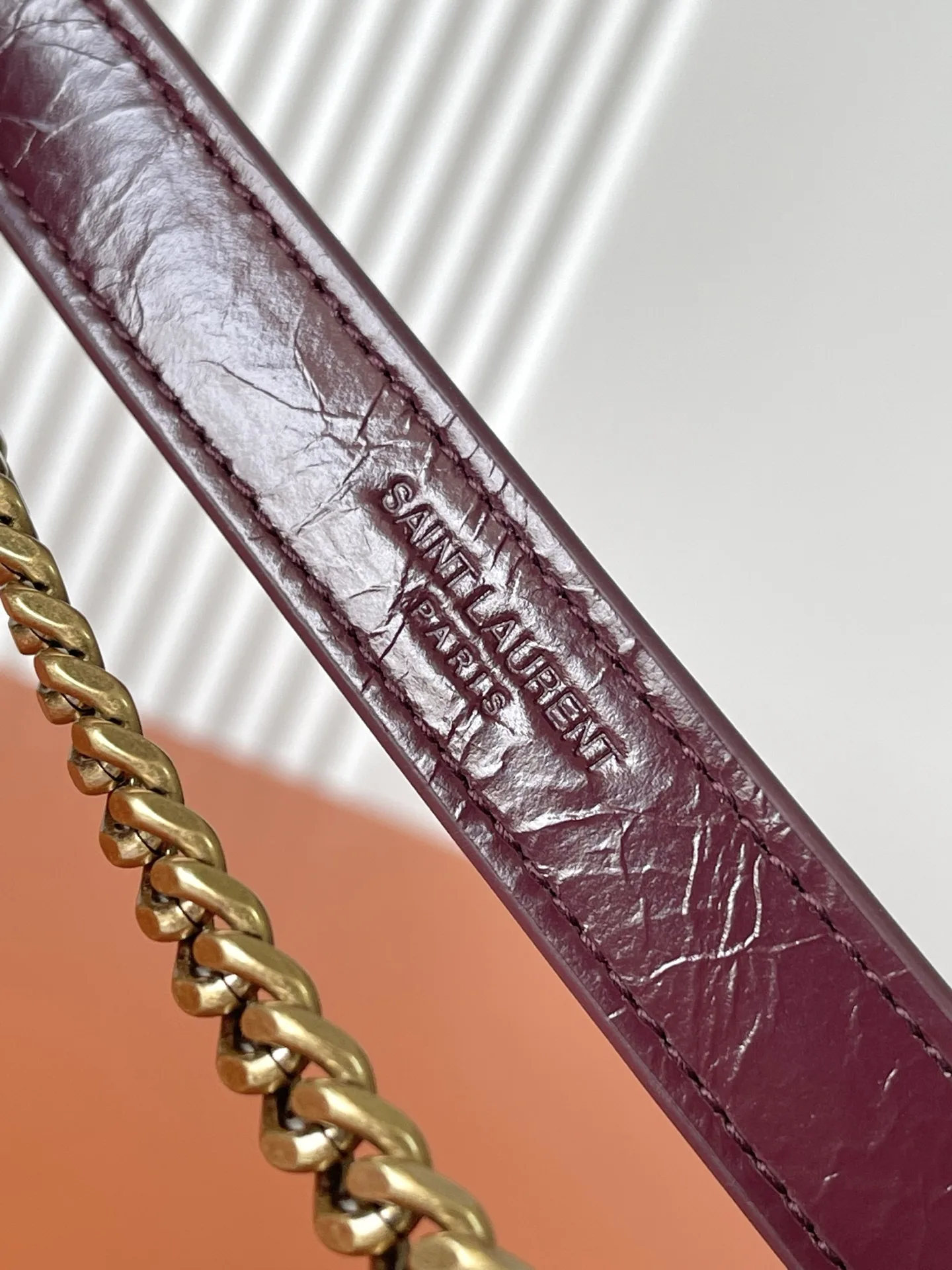 Saint Laurent Burgundy Niki Calfskin Shoulder Bag product photo from LabelPicks