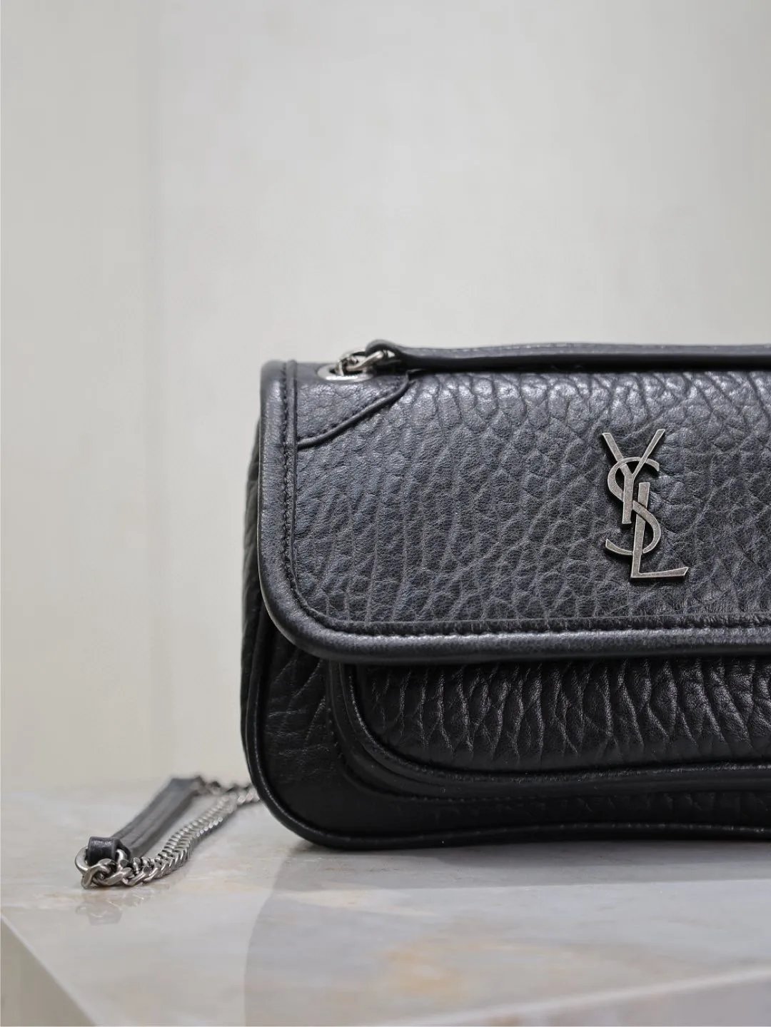Saint Laurent Black Niki Lambskin Crossbody Bag product photo from LabelPicks