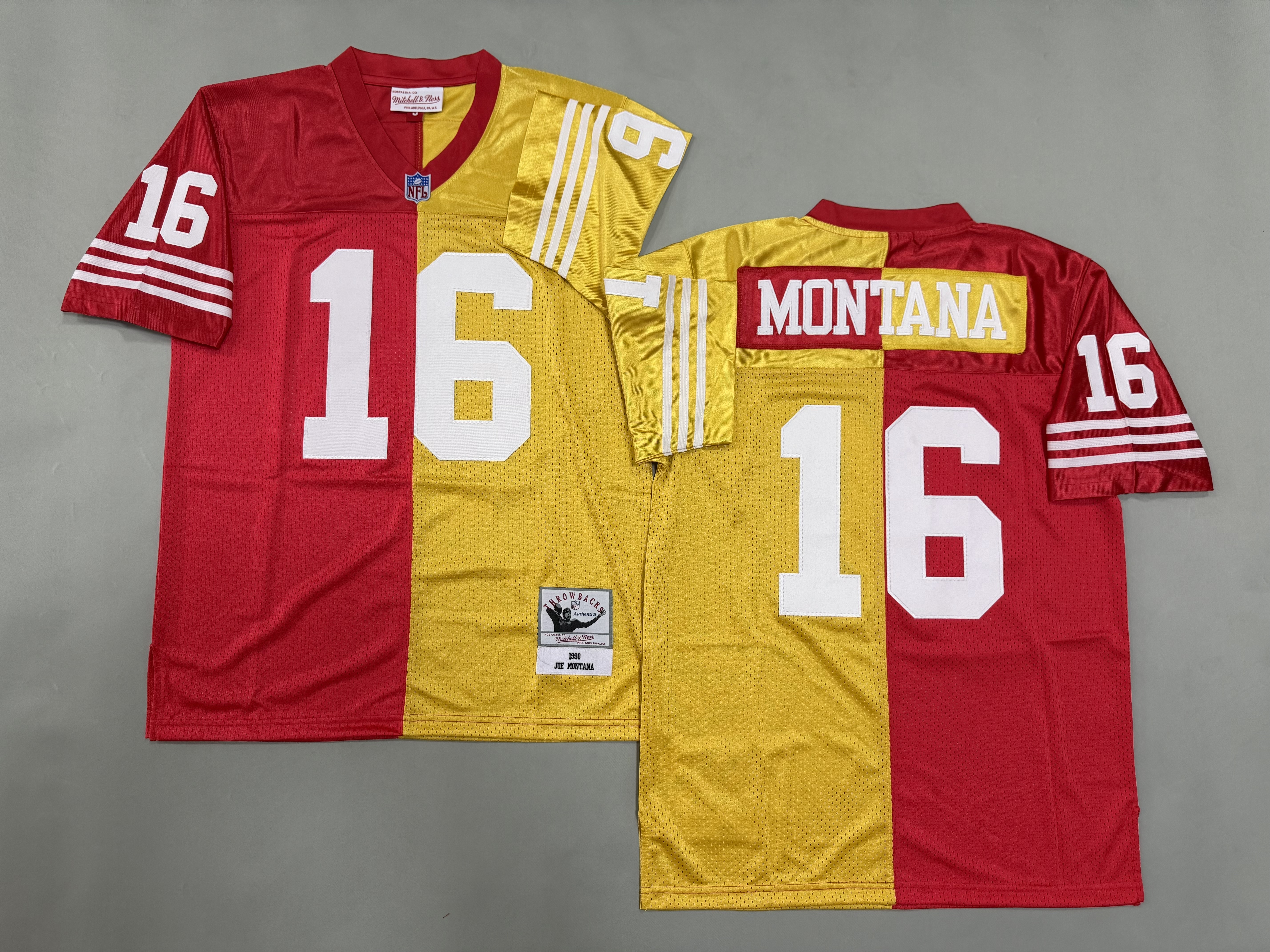 Joe Montana San Francisco 49ers Authentic Aplit  Throwback Retired Player Jersey