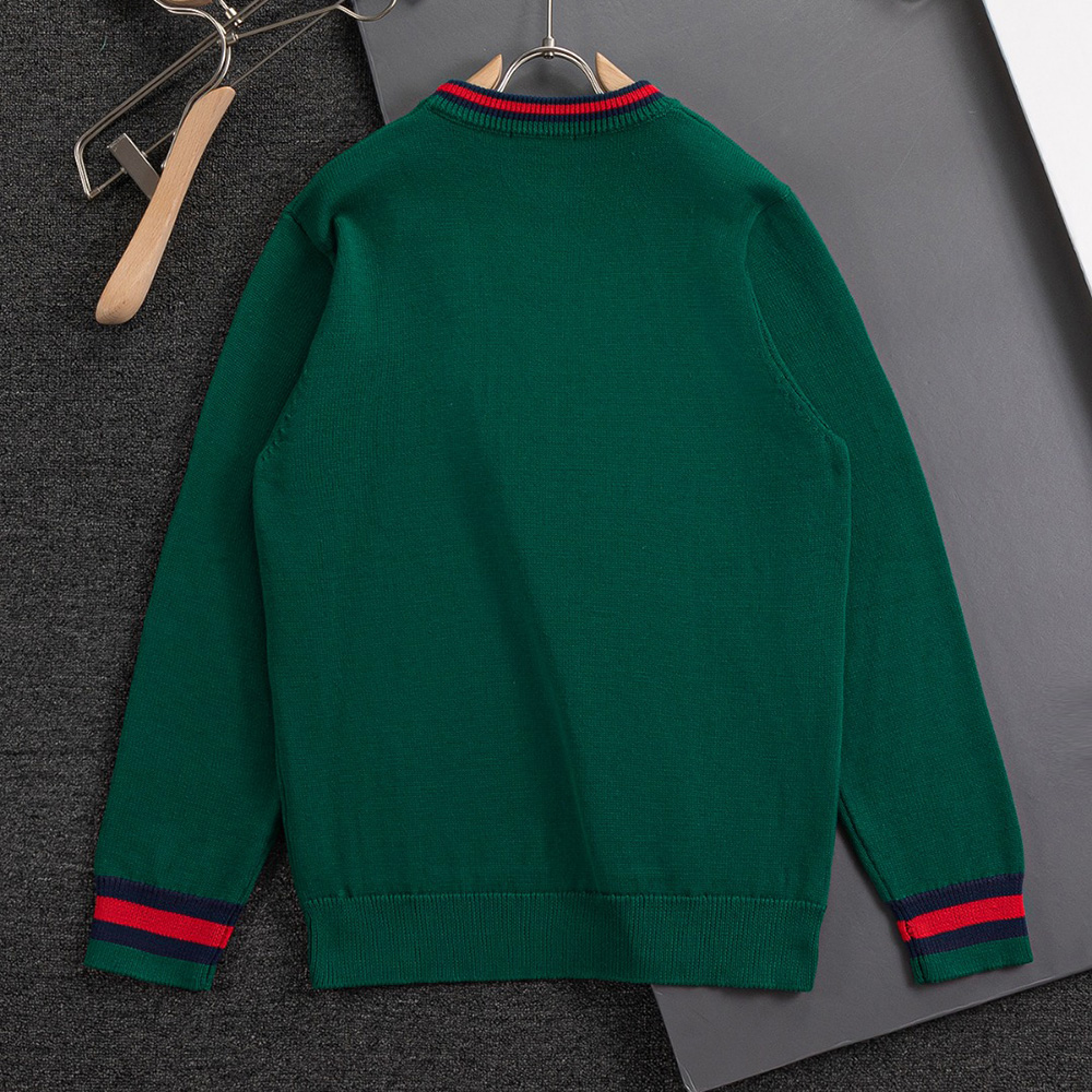 Contrast Color Long Sleeve Knitted Sweater