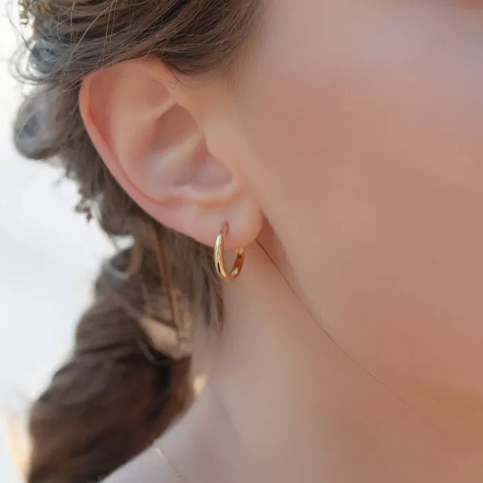 Helas Consummation series plain color hoop earrings daily commuting models simple and fast coloring hypoallergenic earrings jewelry
