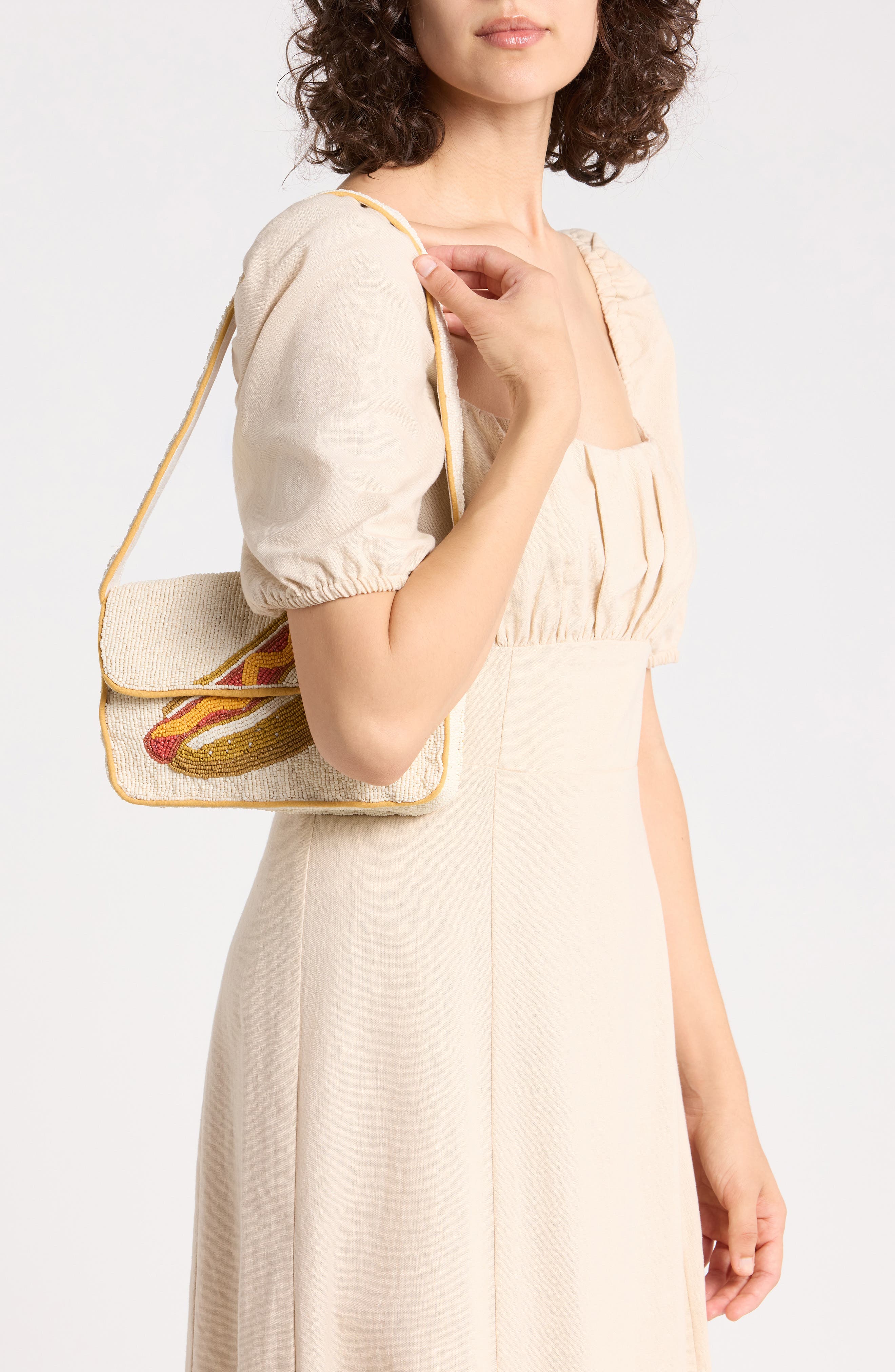 Collection XIIX Beaded Hot Dog Shoulder Bag
