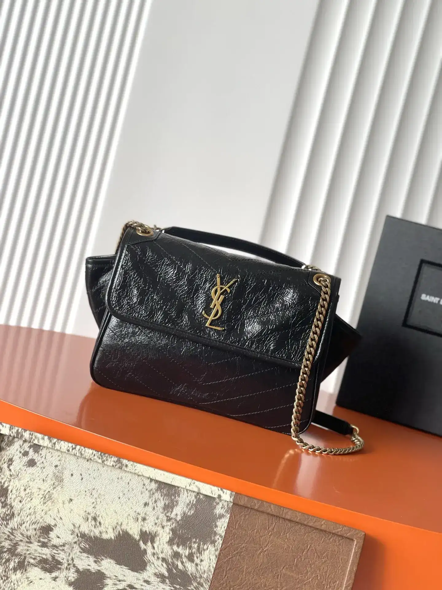 Saint Laurent Pink Niki Quilted Leather Shoulder Bag product photo from LabelPicks