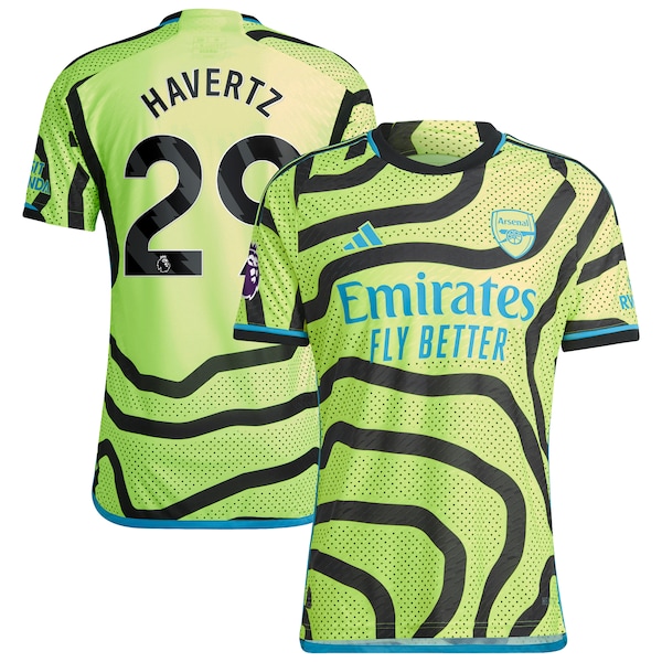 Kai Havertz Arsenal adidas 2023/24 Away Authentic Player Jersey - Yellow/Red