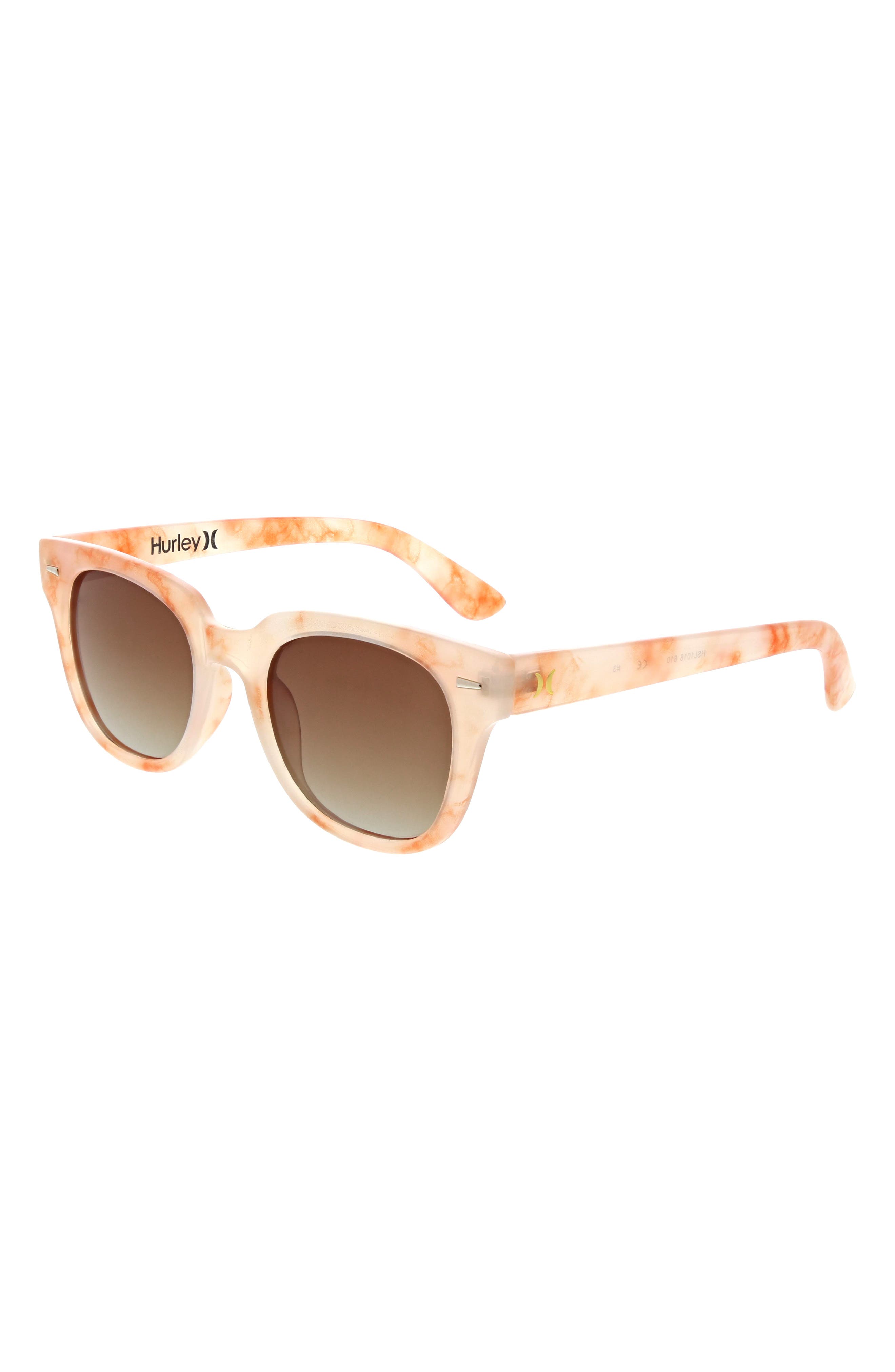 Hurley Retro Square 49mm Polarized Sunglasses